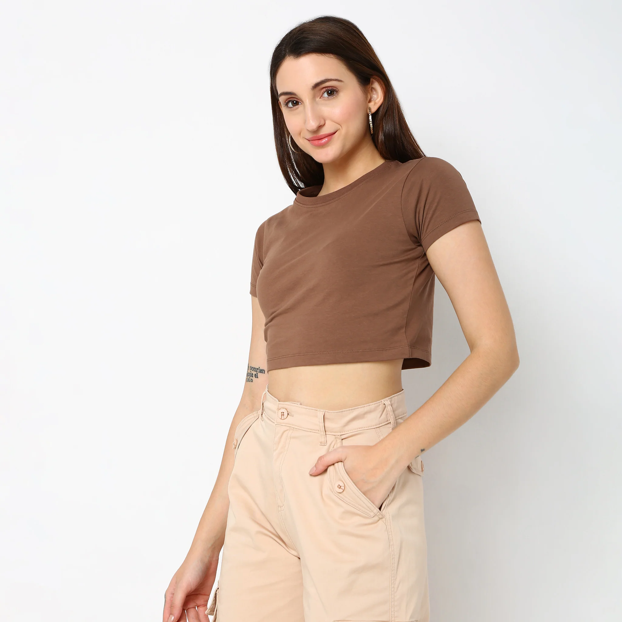 Fitted Solid T-Shirt - Image 5