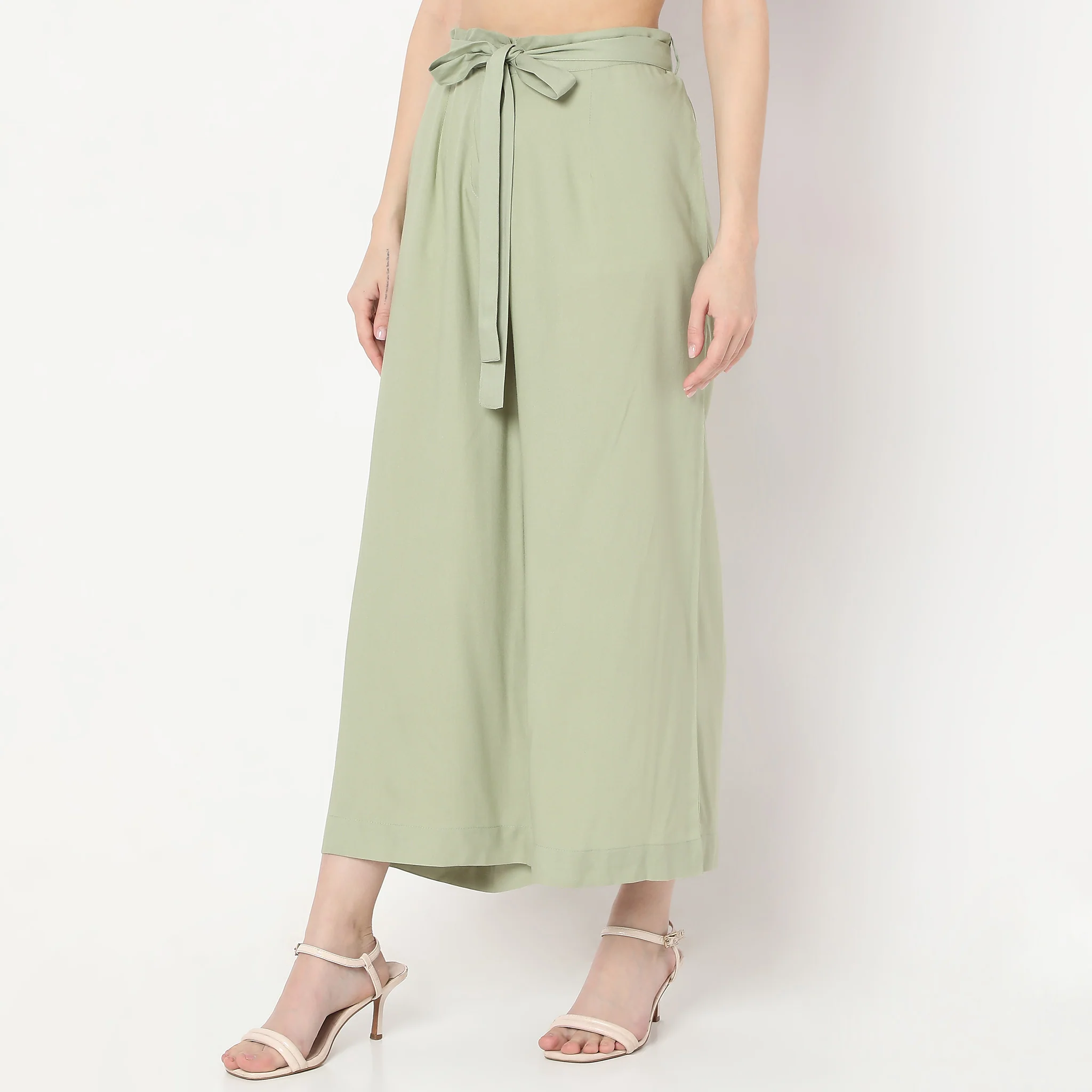 Flare Fit Ankle Length Palazzos - Image 5