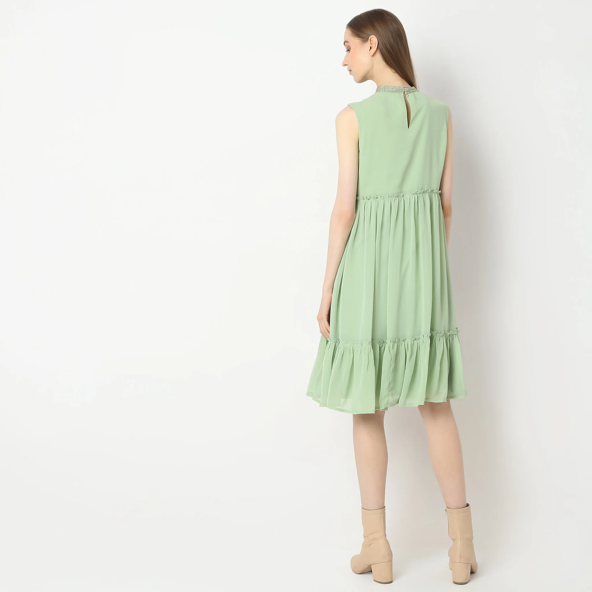 Flare Fit Embellished Dress - Image 3