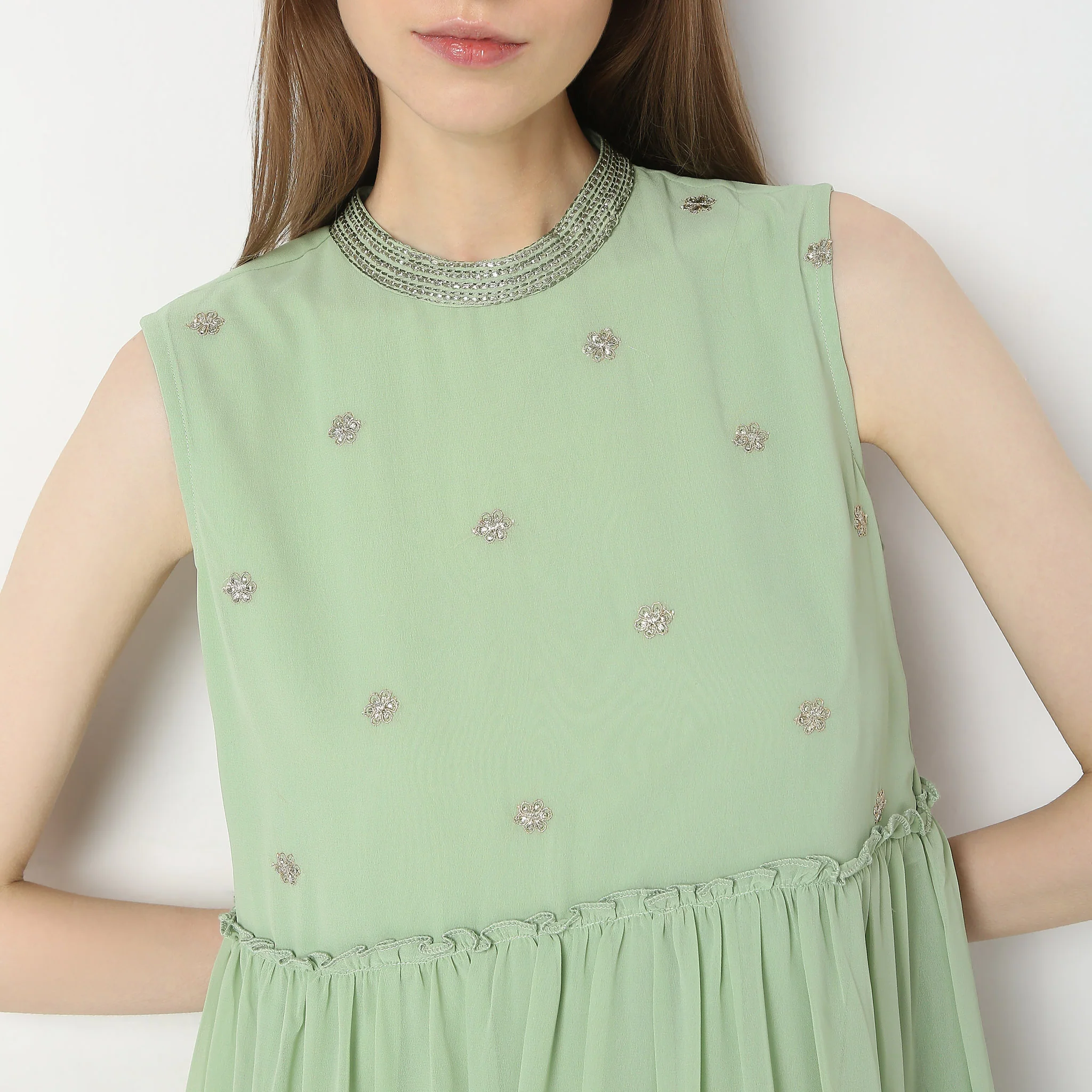 Flare Fit Embellished Dress - Image 4