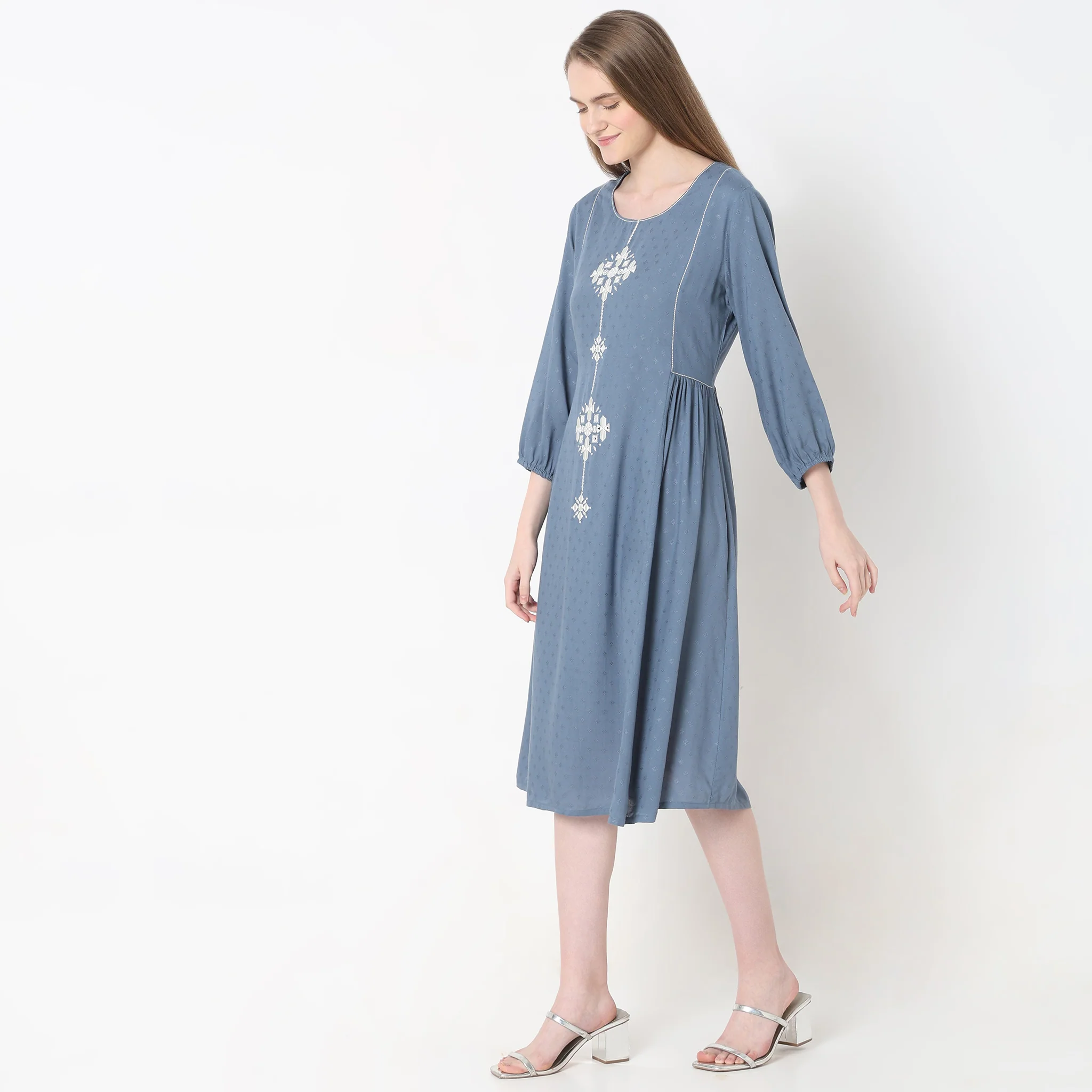 Flare Fit Embellished Dress - Image 2