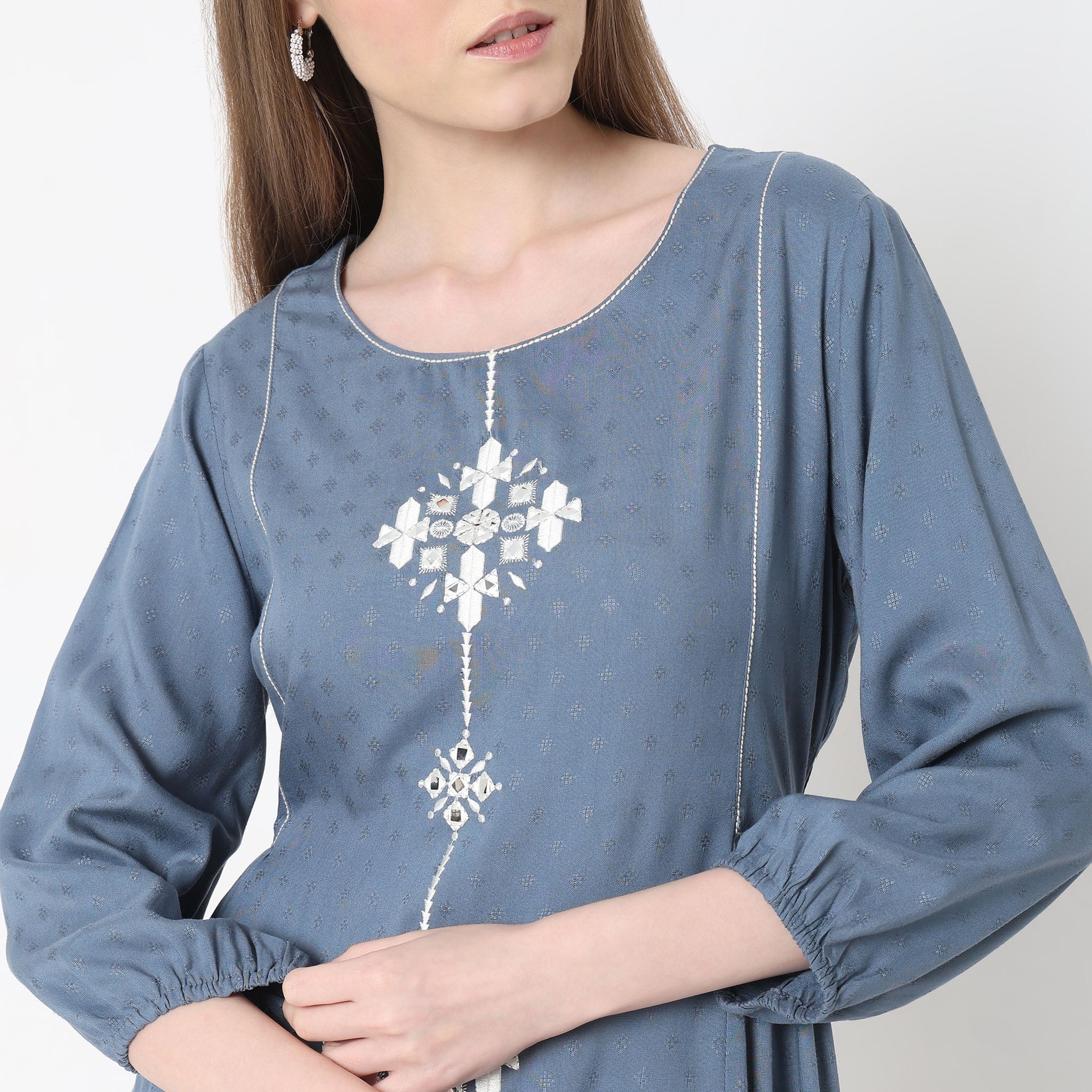 Flare Fit Embellished Dress - Image 4