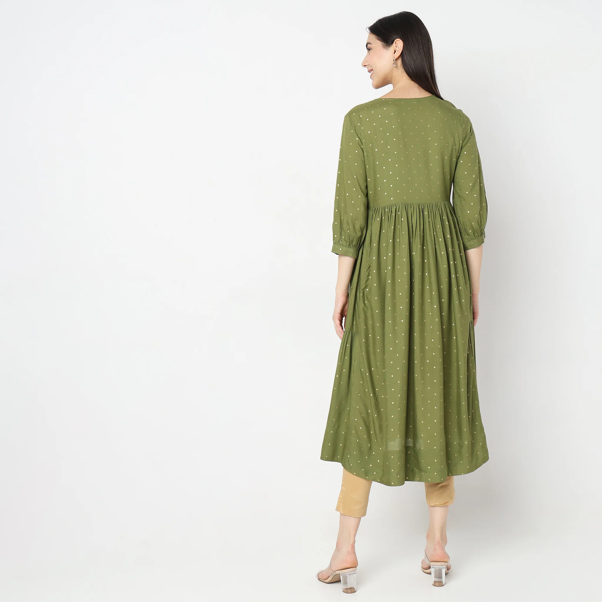 Flare Fit Embellished Kurta - Image 2