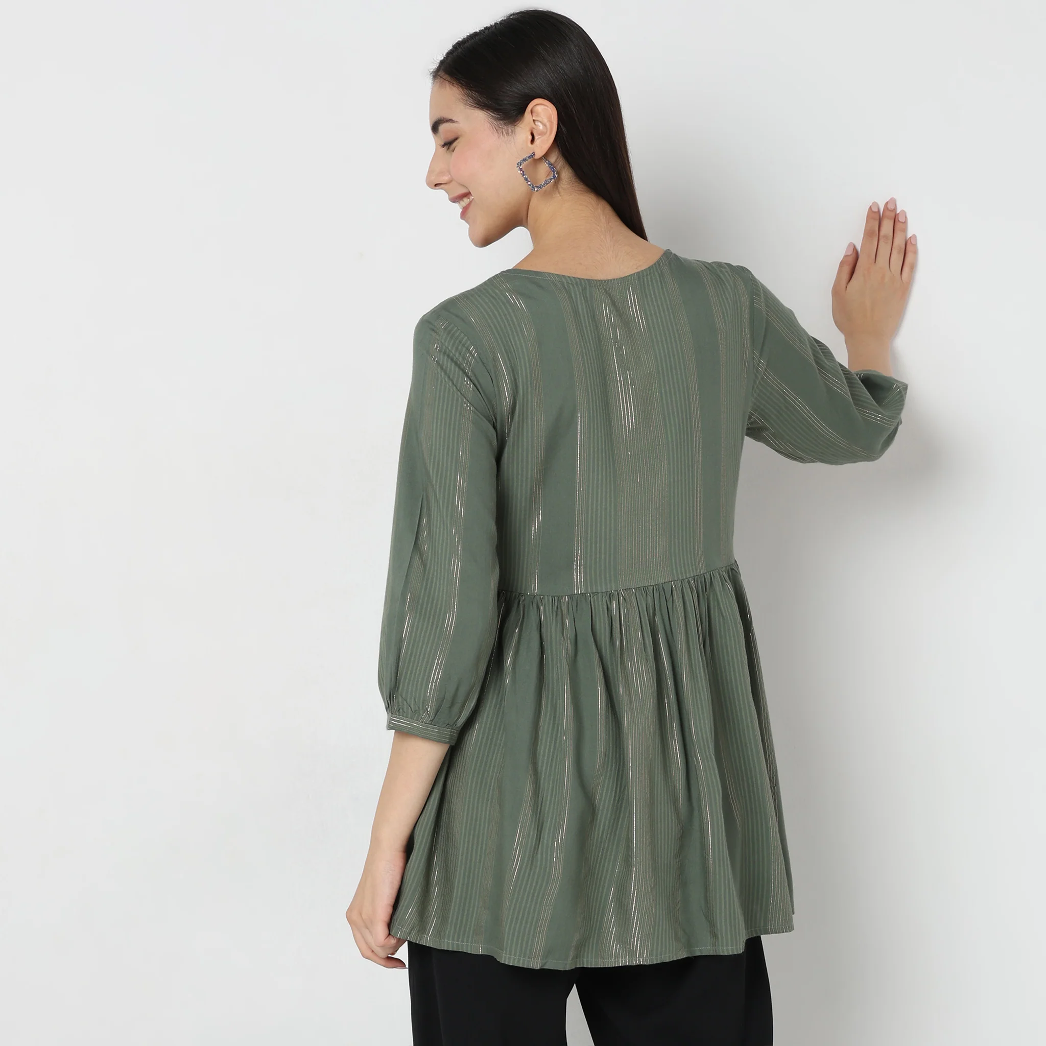 Flare Fit Embroidered Top - Image 3