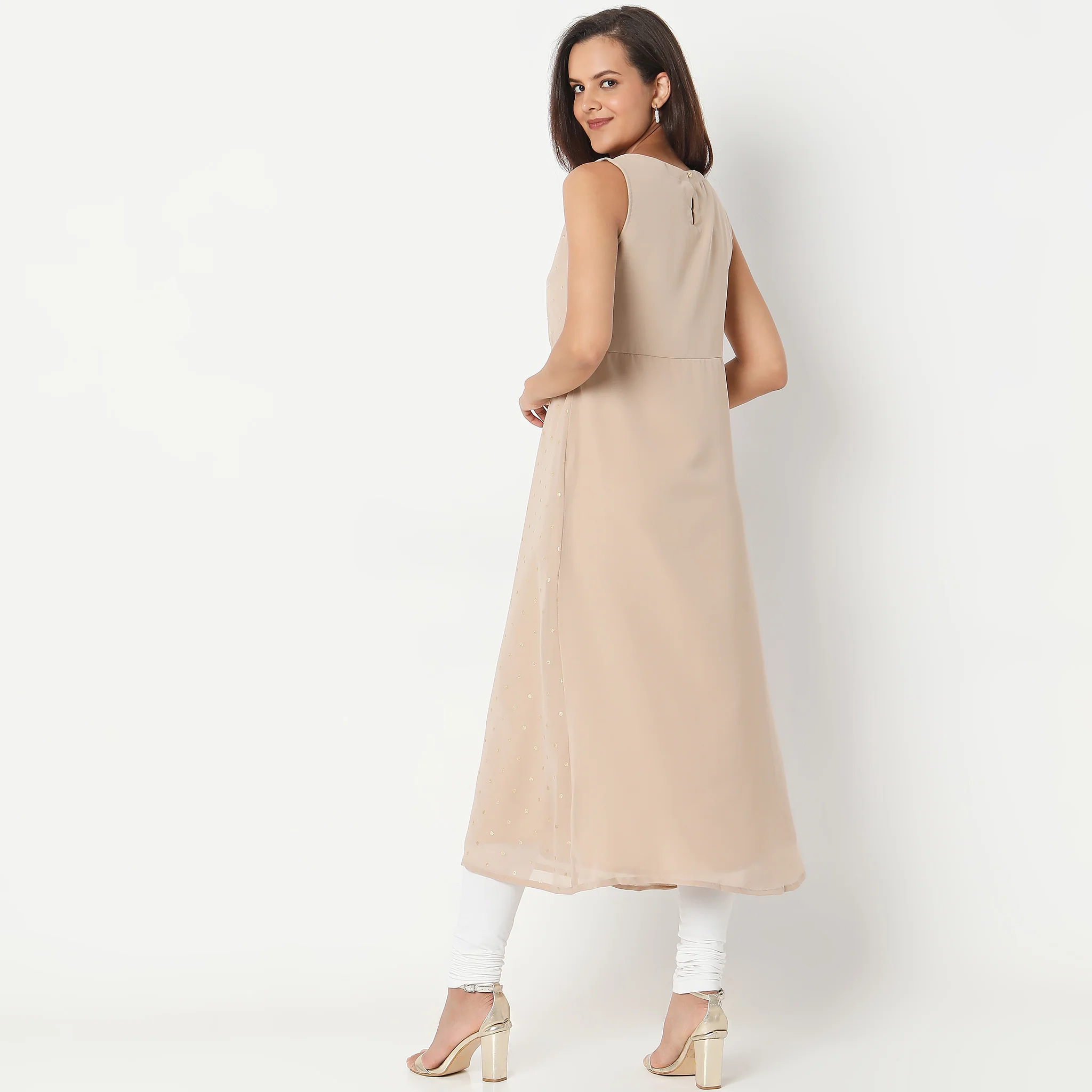 Flare Fit Embroidered Dress - Image 3