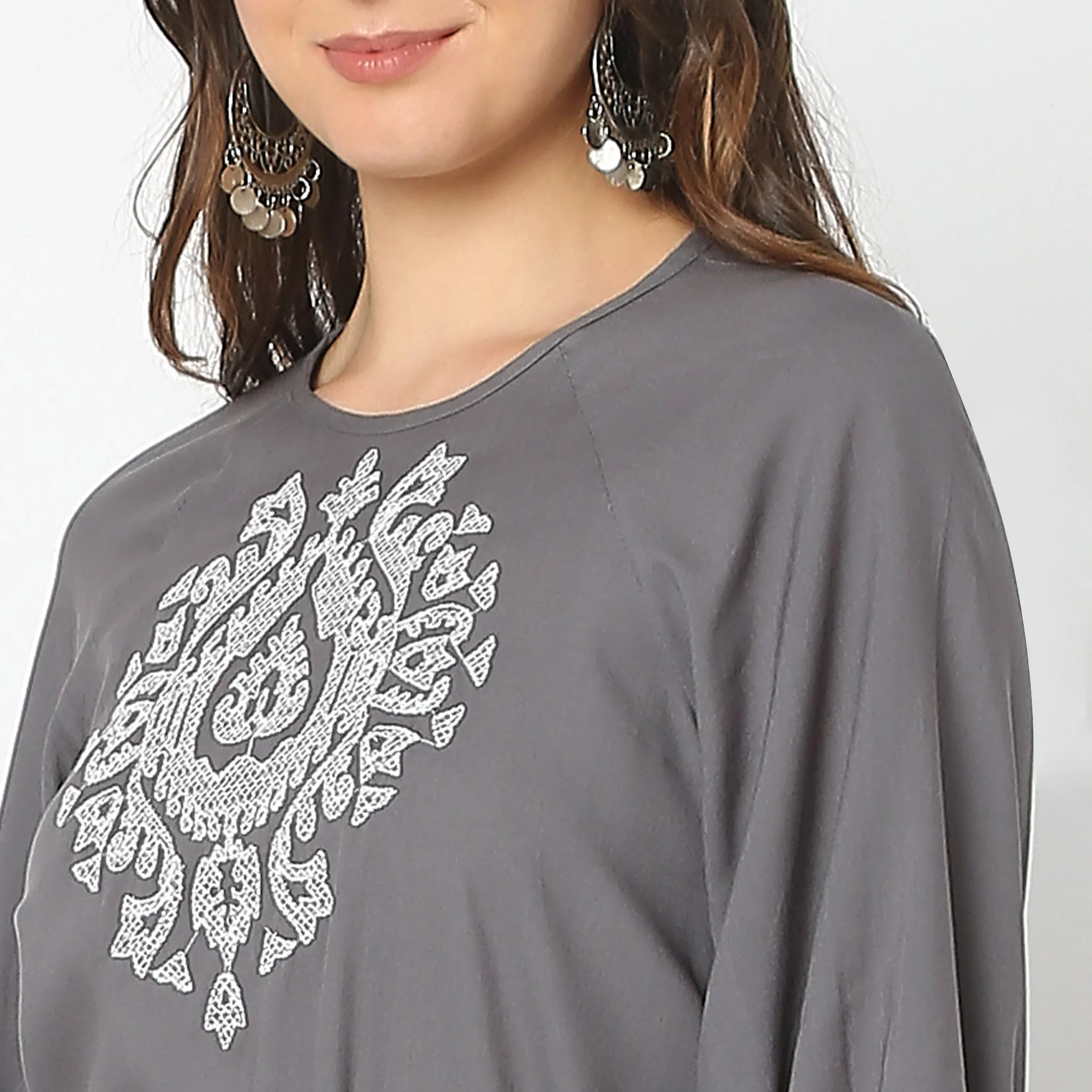 Flare Fit Embroidered Dress - Image 4