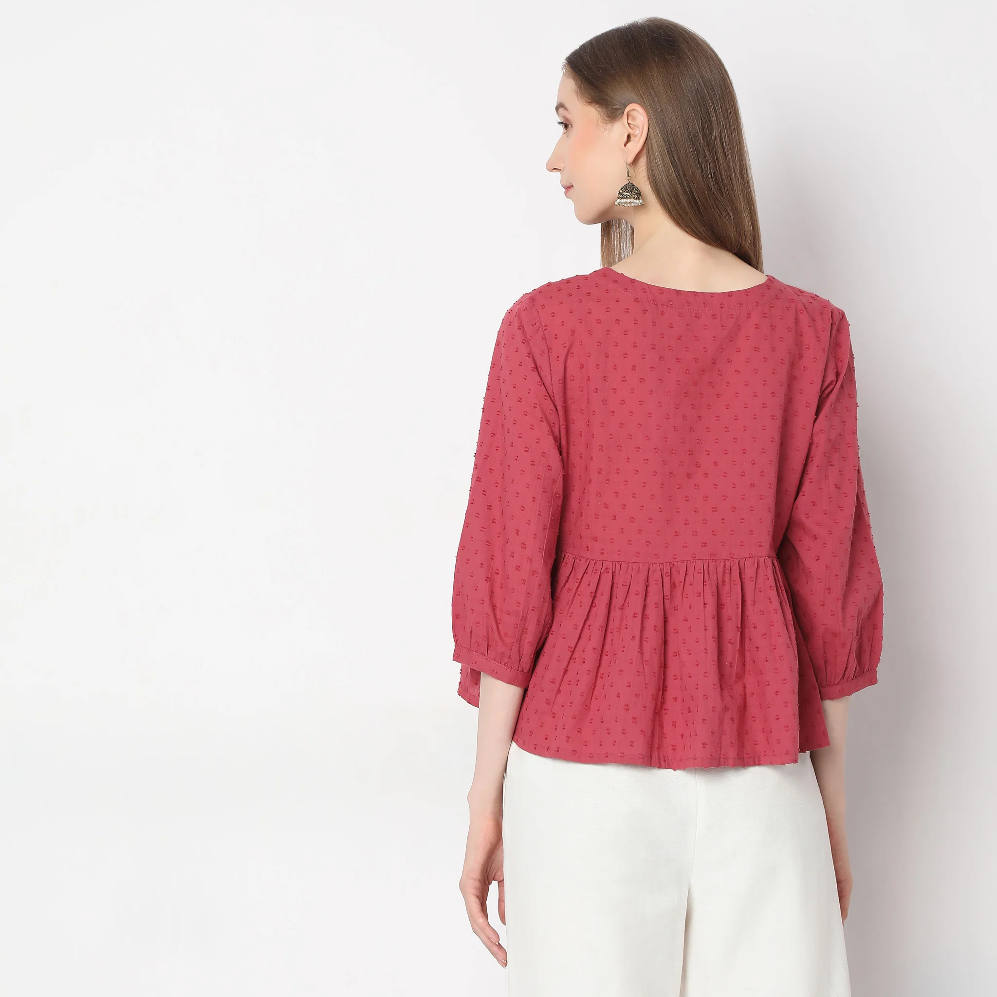 Flare Fit Embroidered Top - Image 8