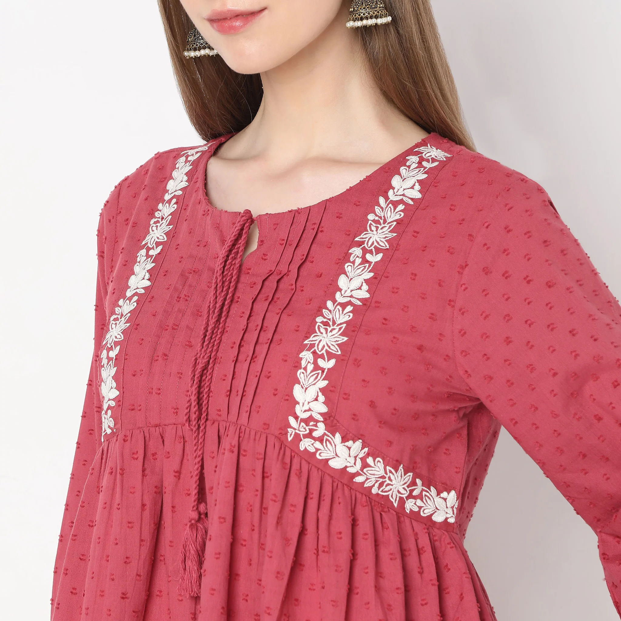 Flare Fit Embroidered Top - Image 9