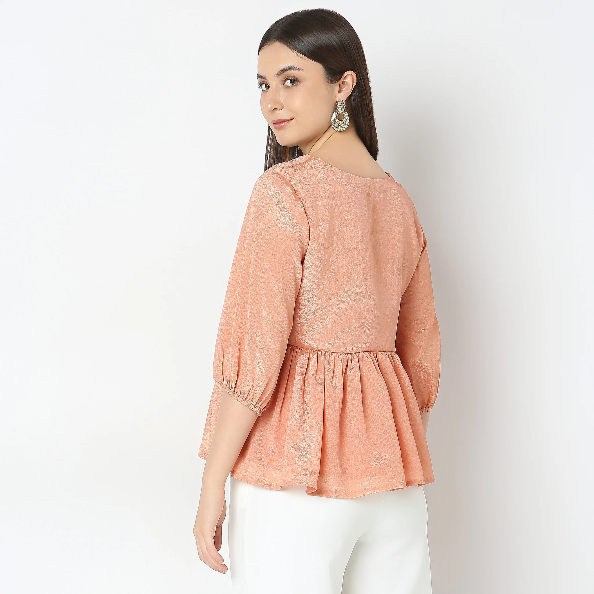 Flare Fit Embroidered Top - Image 3
