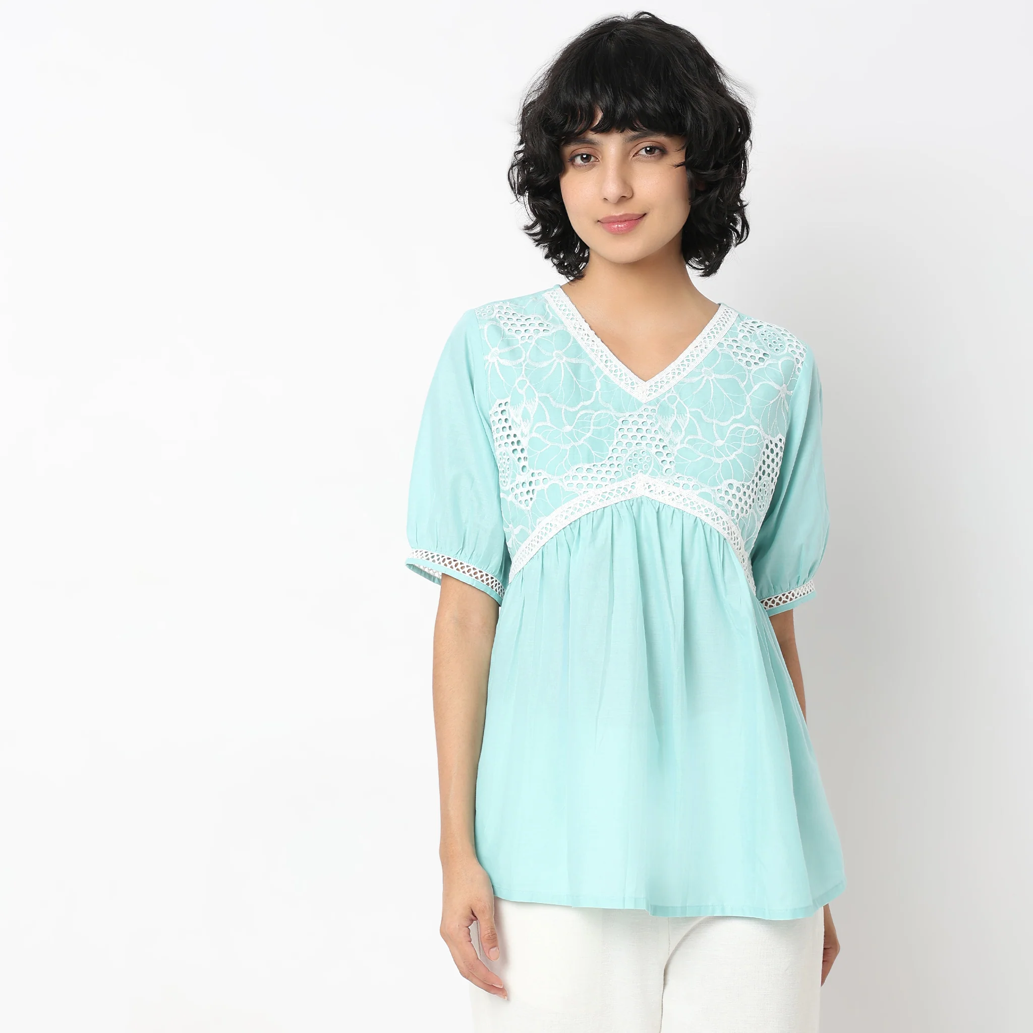Flare Fit Embroidered Tunic - Image 2