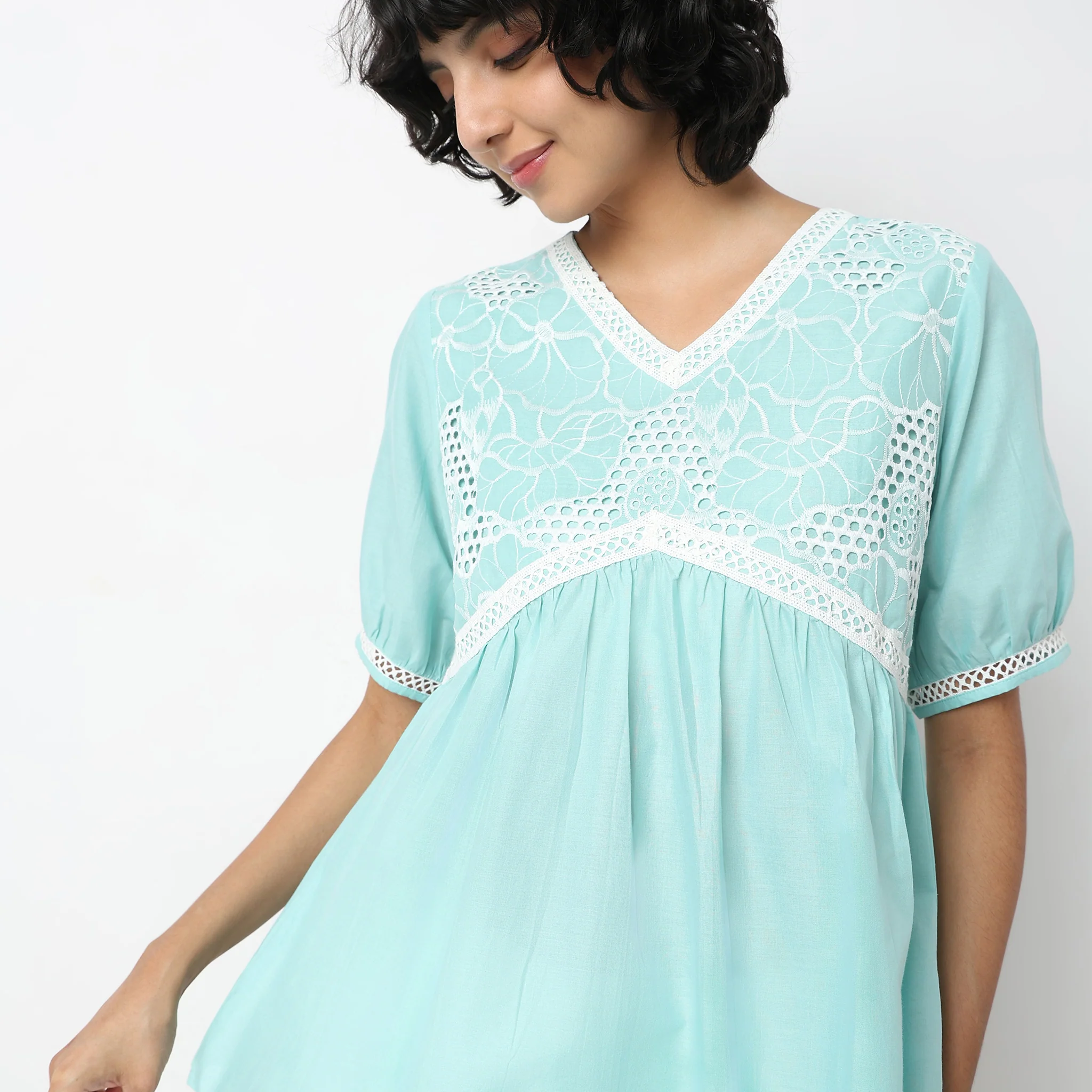 Flare Fit Embroidered Tunic - Image 4