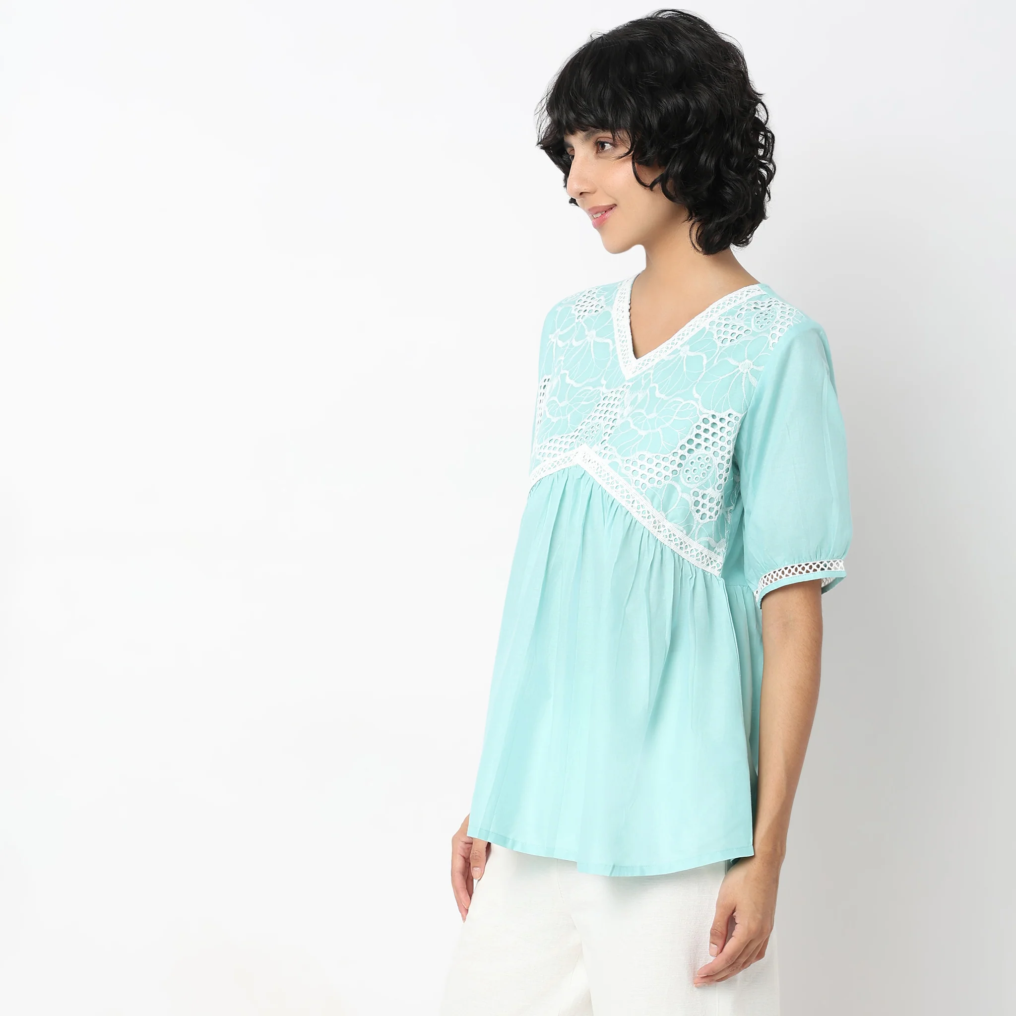 Flare Fit Embroidered Tunic - Image 5
