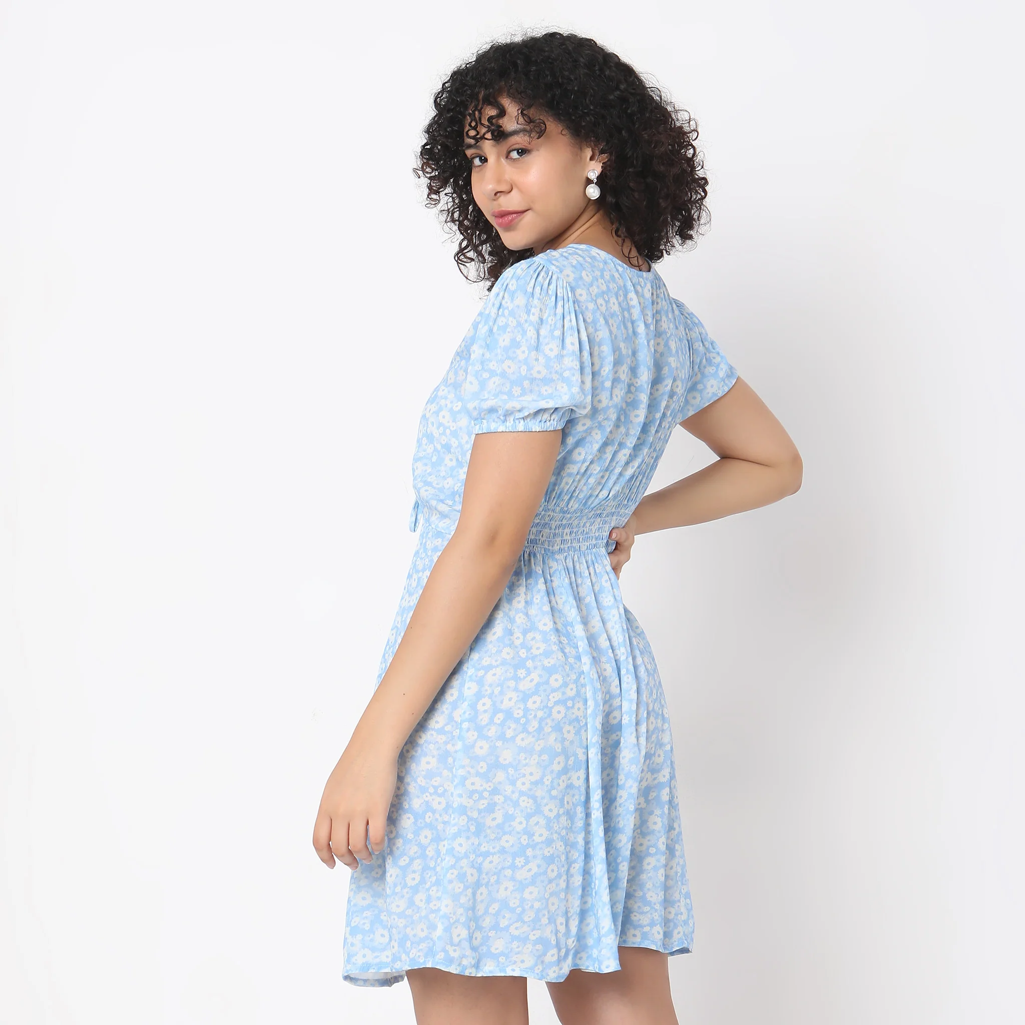 Flare Fit Floral Dress - Image 3