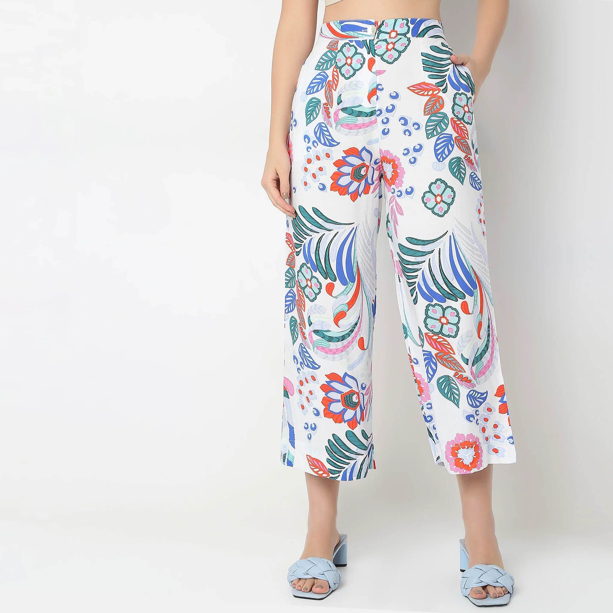 Flare Fit High Rise Culottes - Image 2