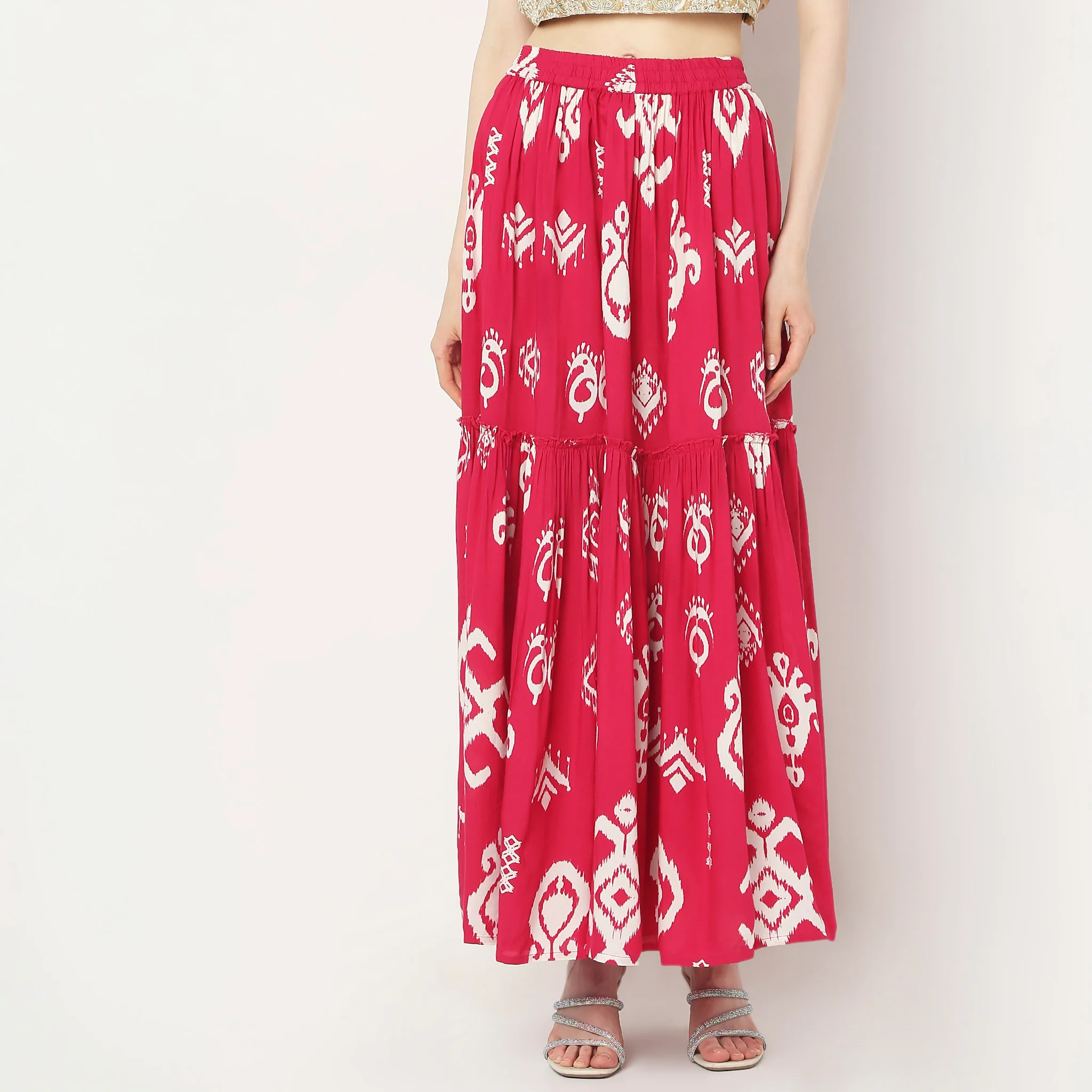 Flare Fit Ankle Length Skirt - Image 2