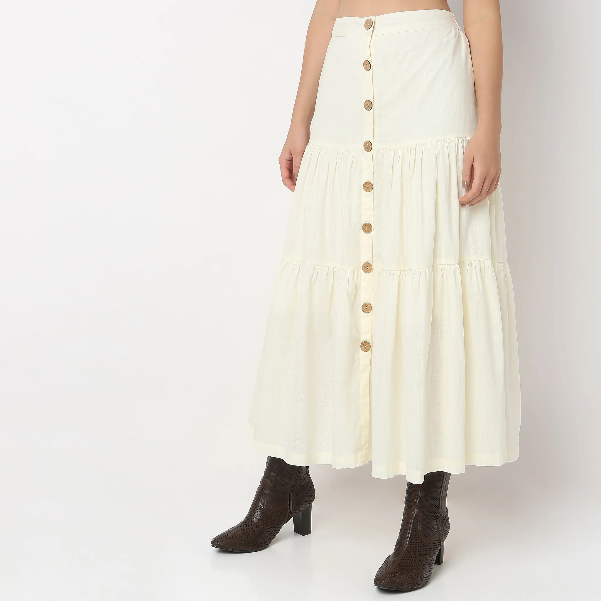 Flare Fit High Rise Skirt - Image 5