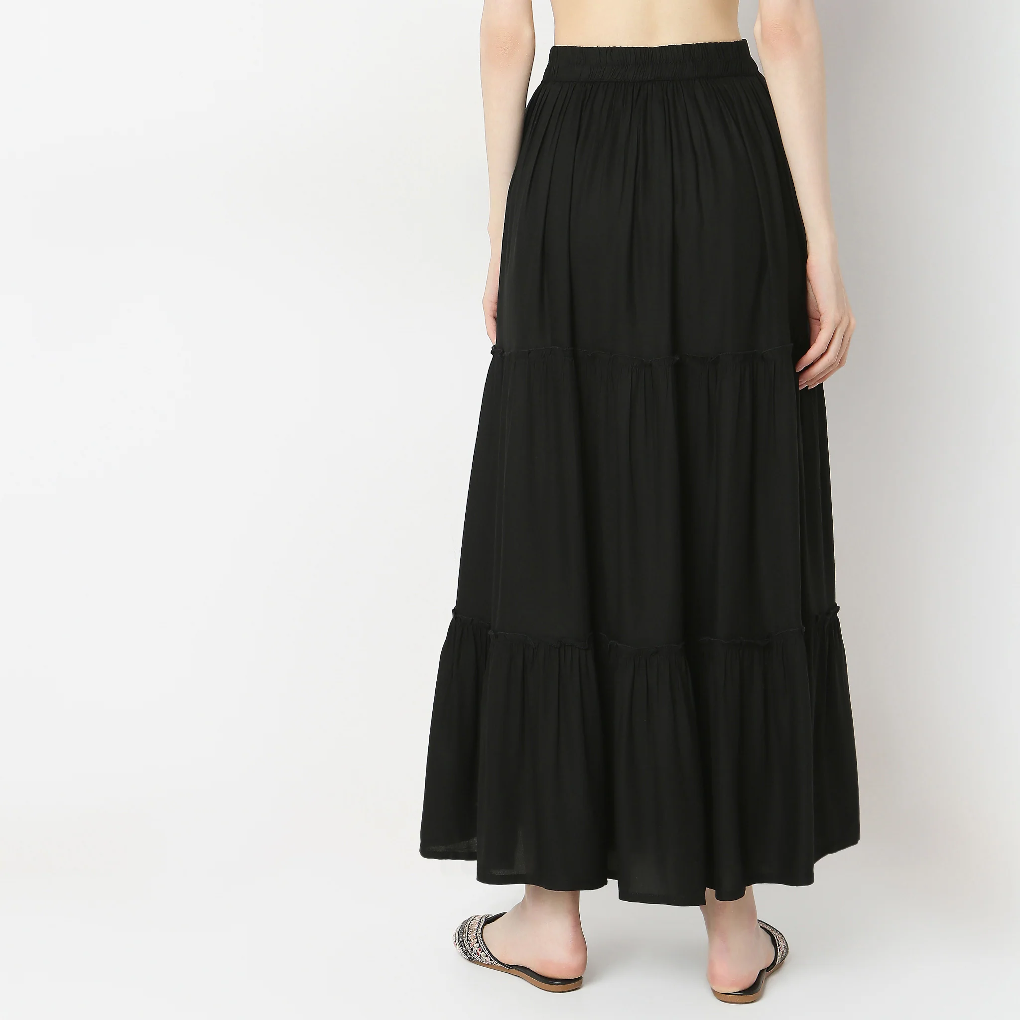 Flare Fit High Rise Skirt - Image 3