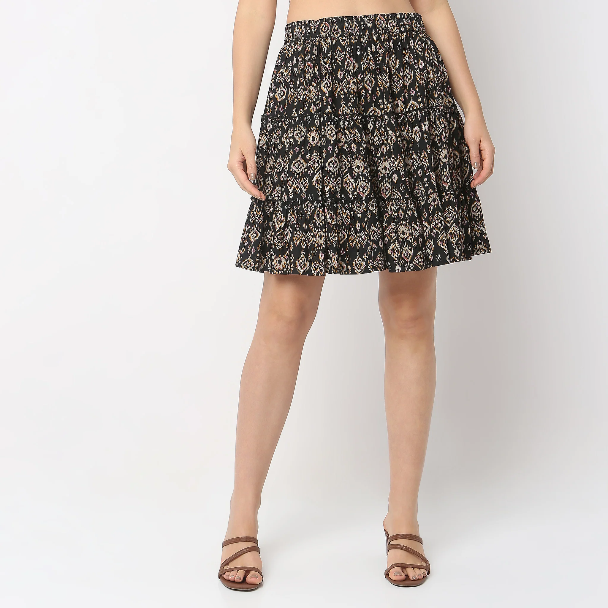 Flare Fit High Rise Skirt - Image 6