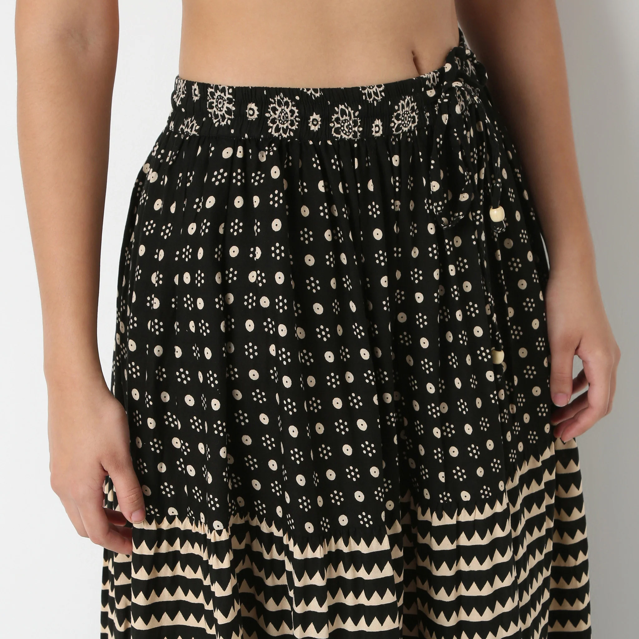 Flare Fit High Rise Tiered Skirt - Image 4