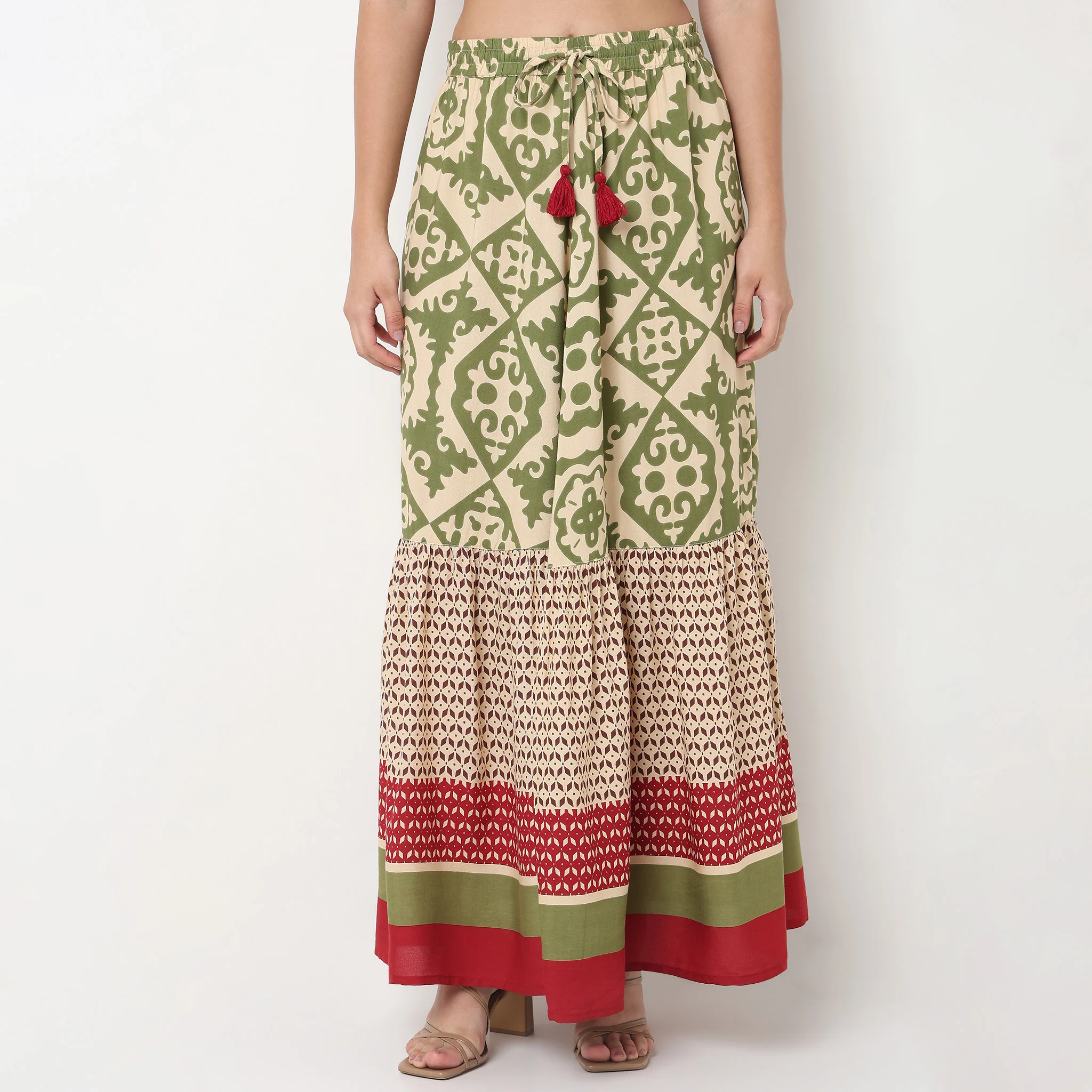 Printed Flared Skirt - Image 2