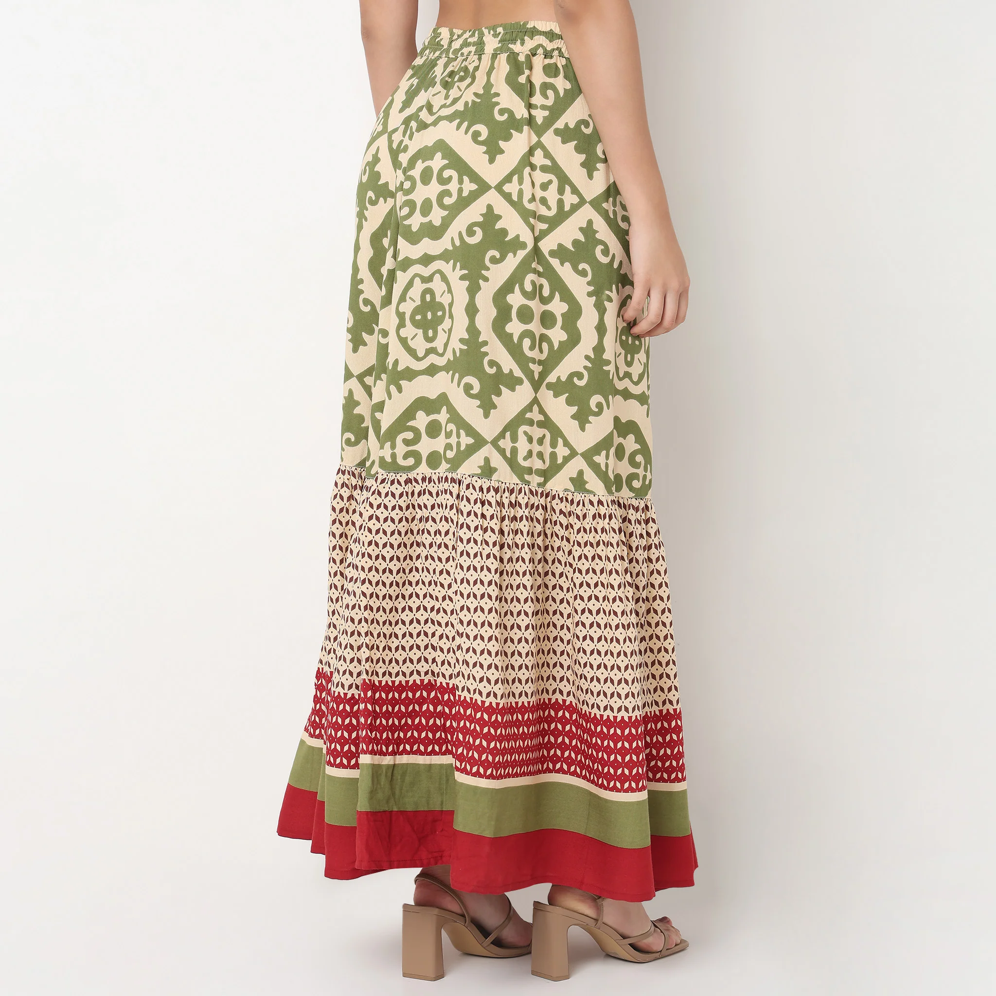 Printed Flared Skirt - Image 3