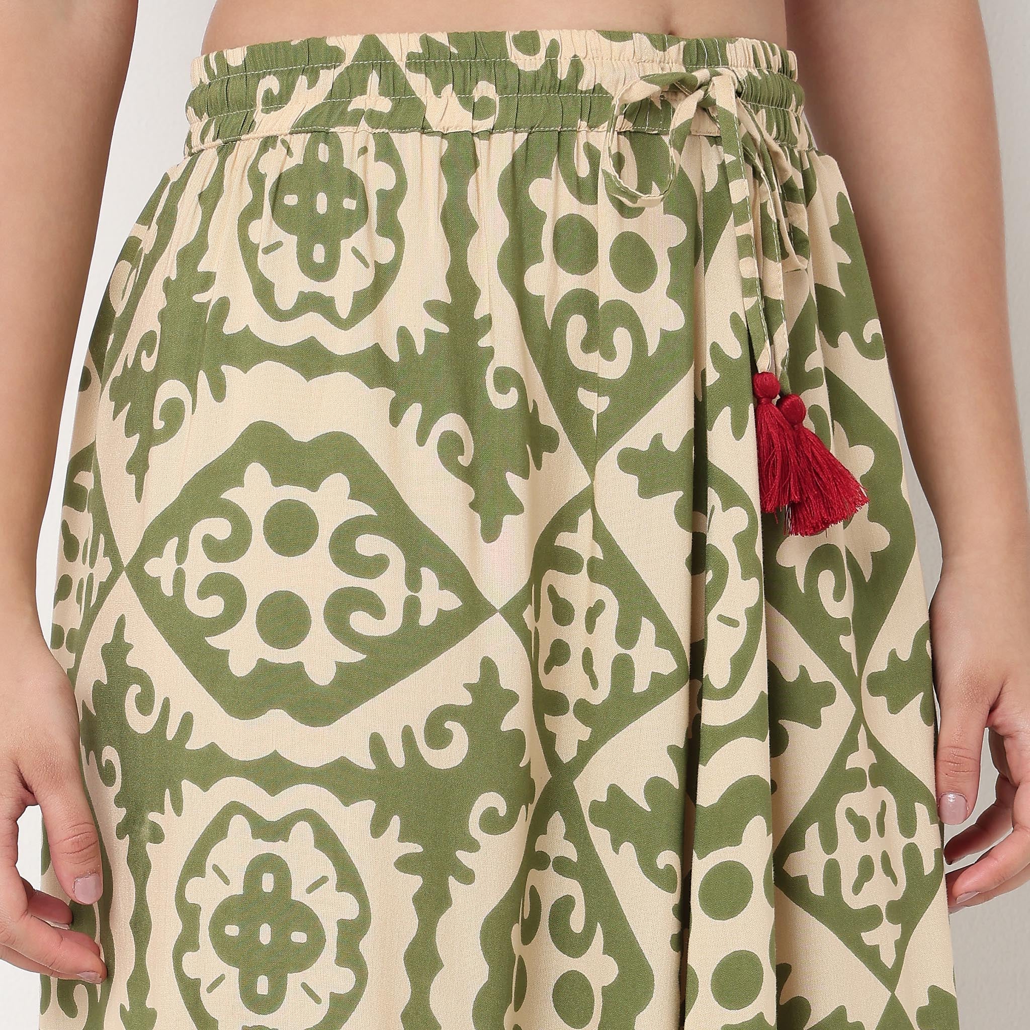 Printed Flared Skirt - Image 4
