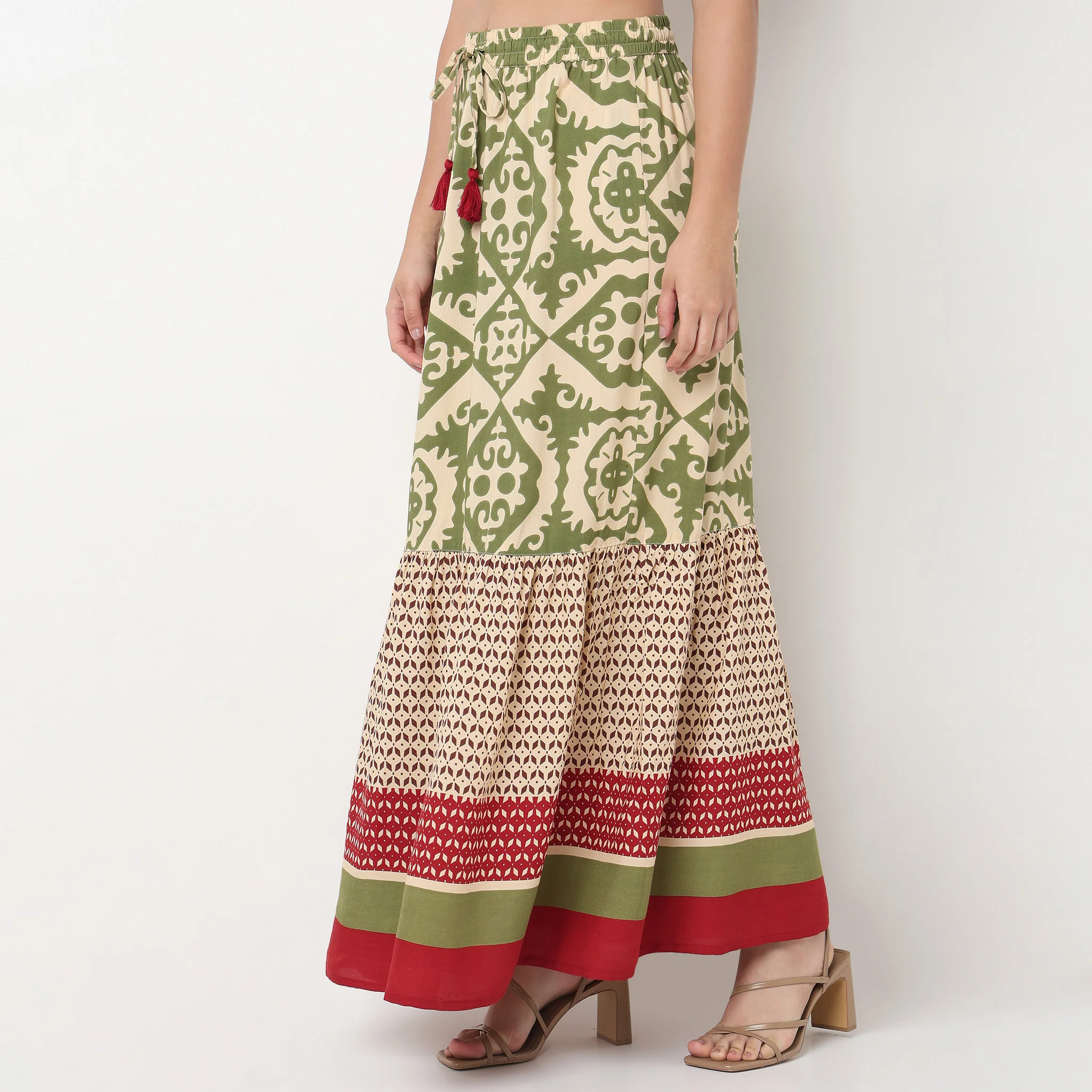 Printed Flared Skirt - Image 5