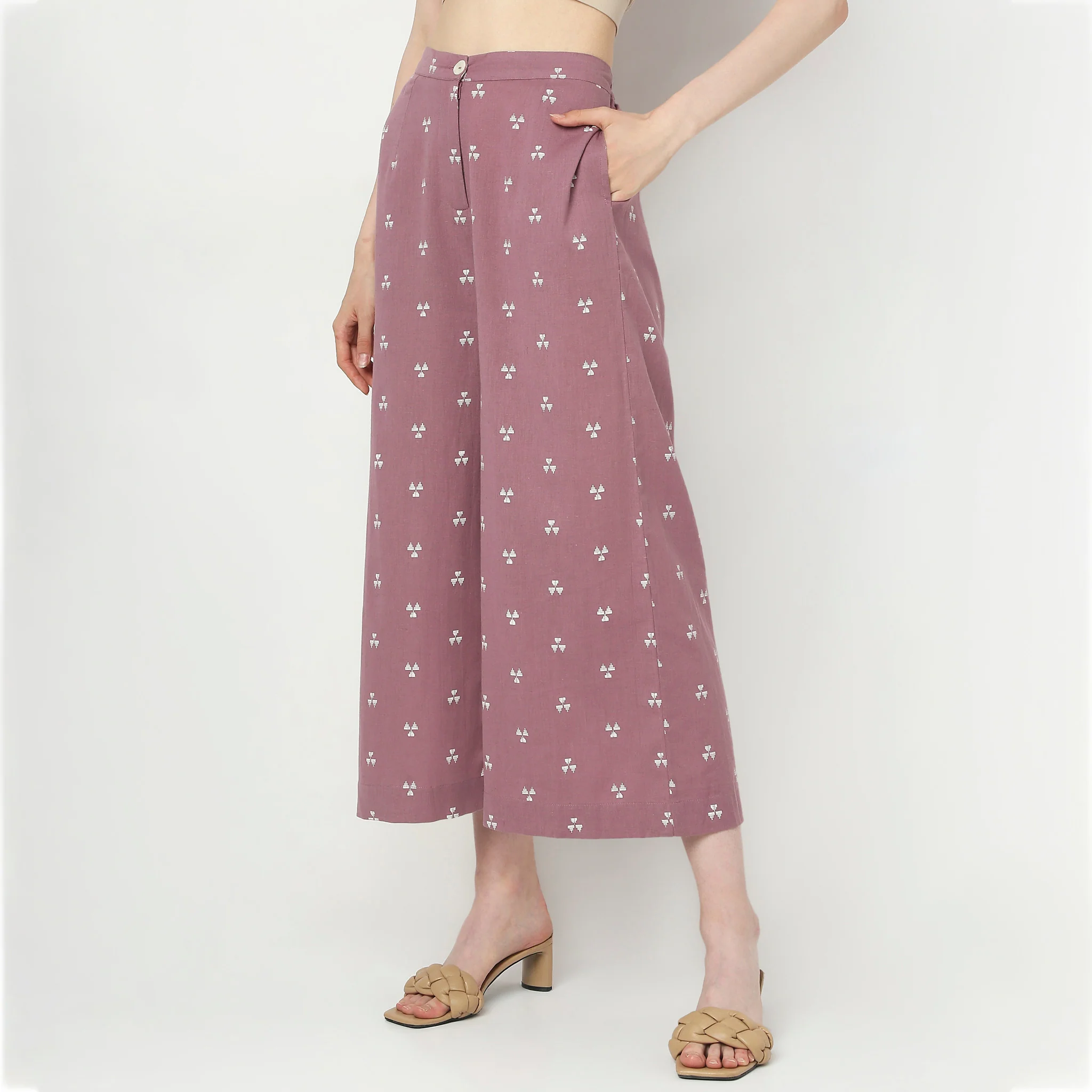 Flare Fit Mid Rise Culottes - Image 5