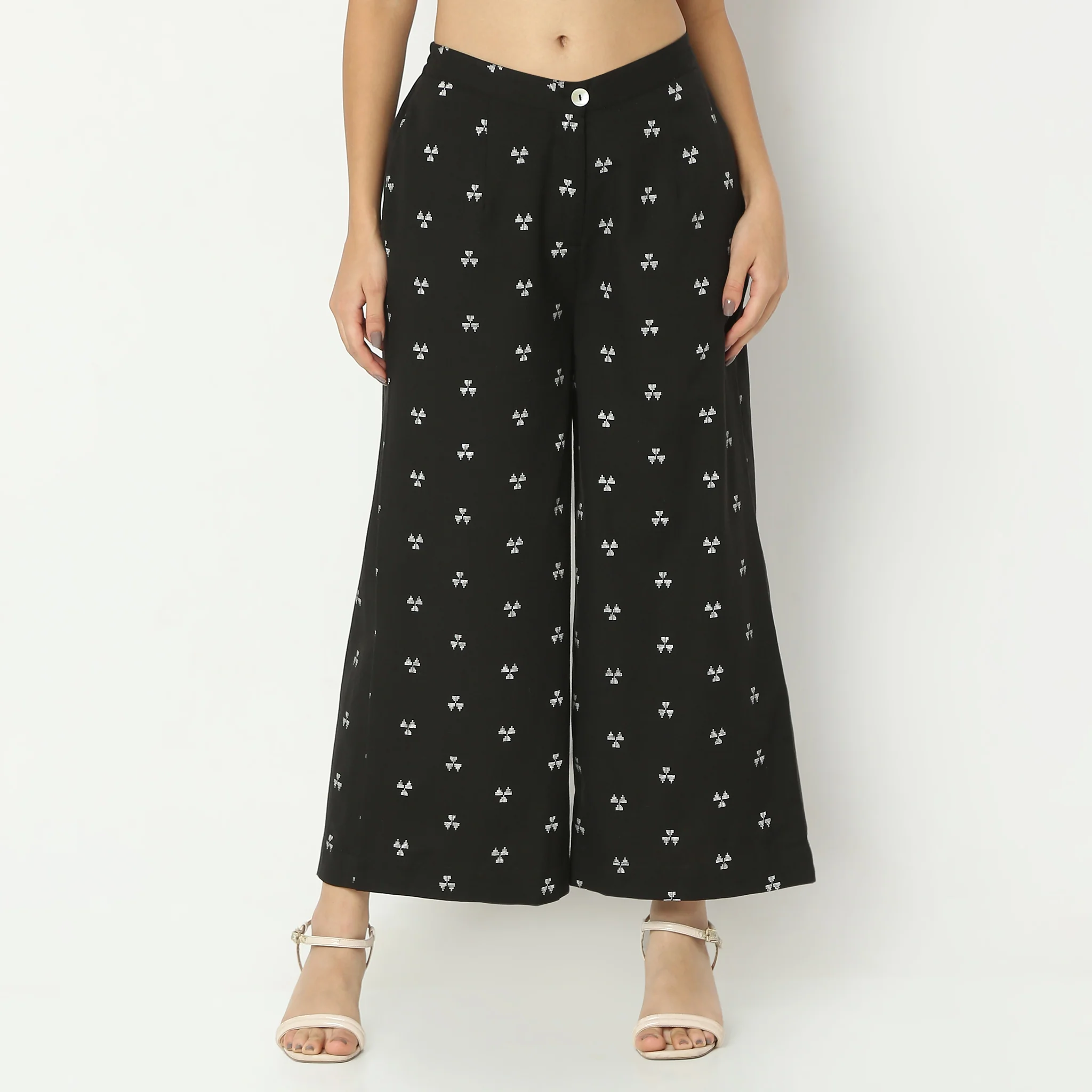 Flare Fit Mid Rise Culottes - Image 7