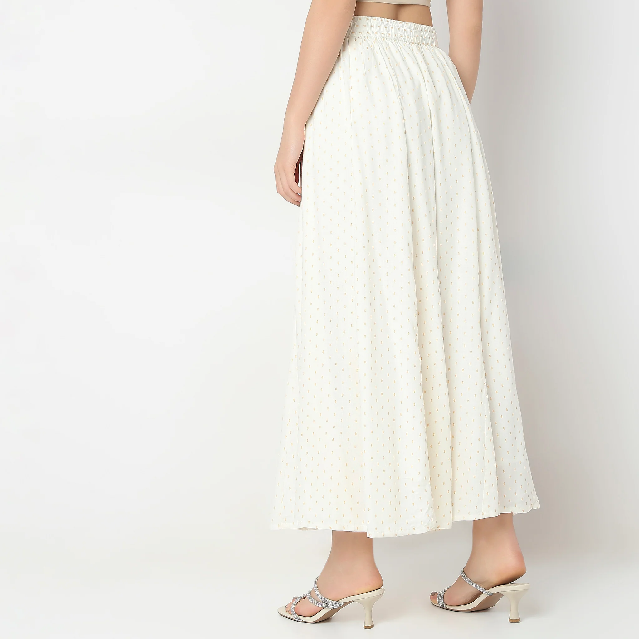 Flare Fit Mid Rise Palazzos - Image 3