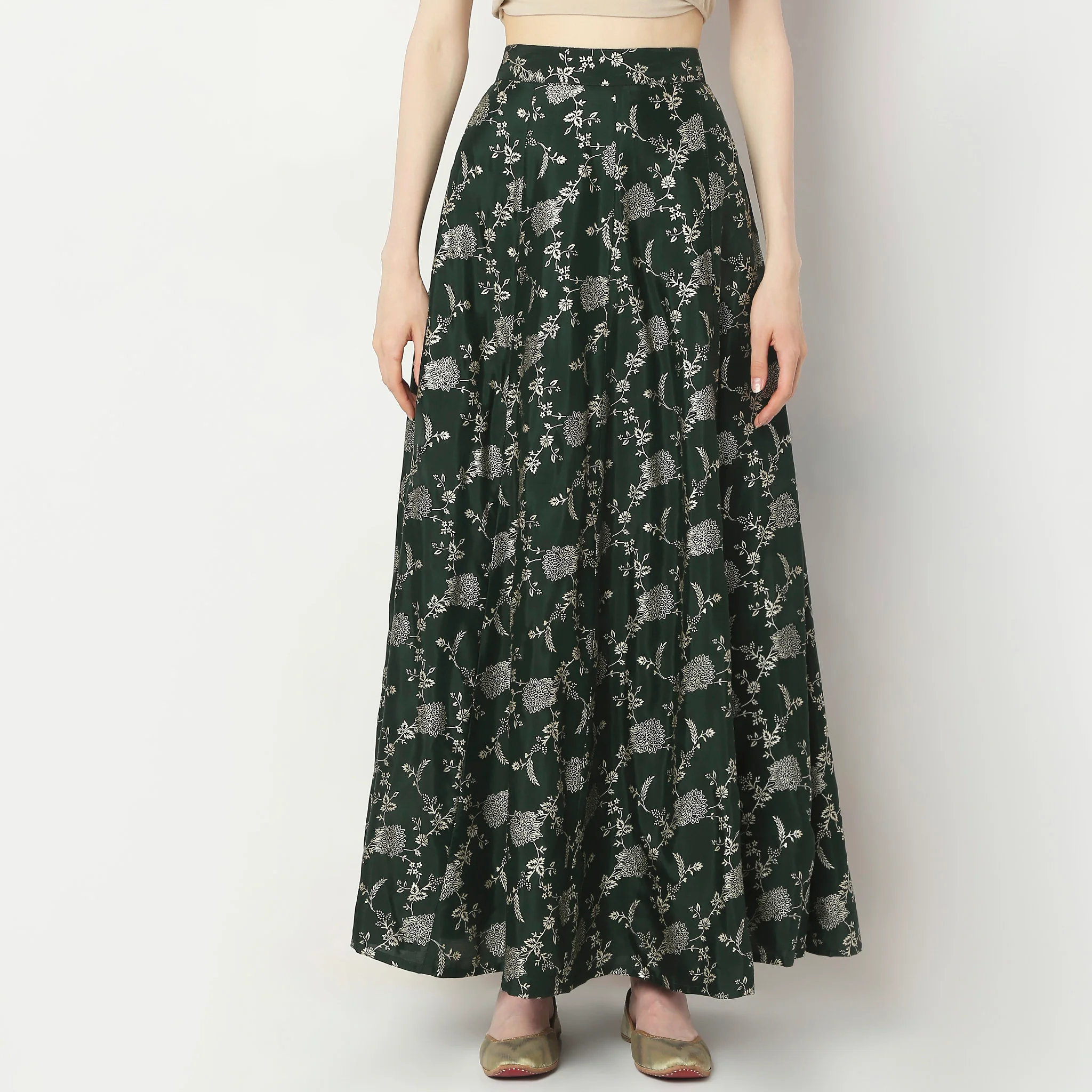 Flare Fit Full Length Skirt - Image 2
