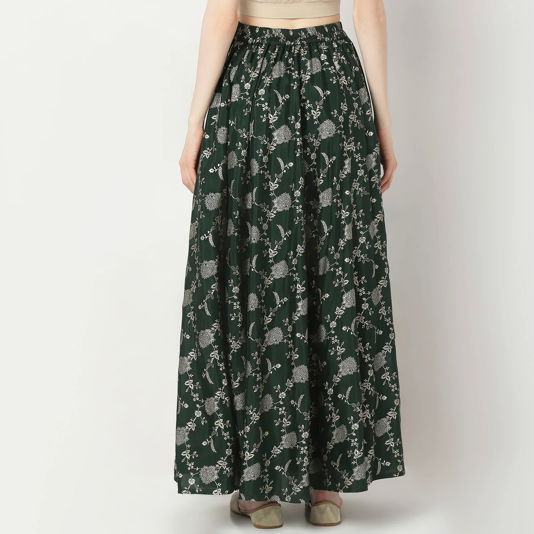 Flare Fit Full Length Skirt - Image 3