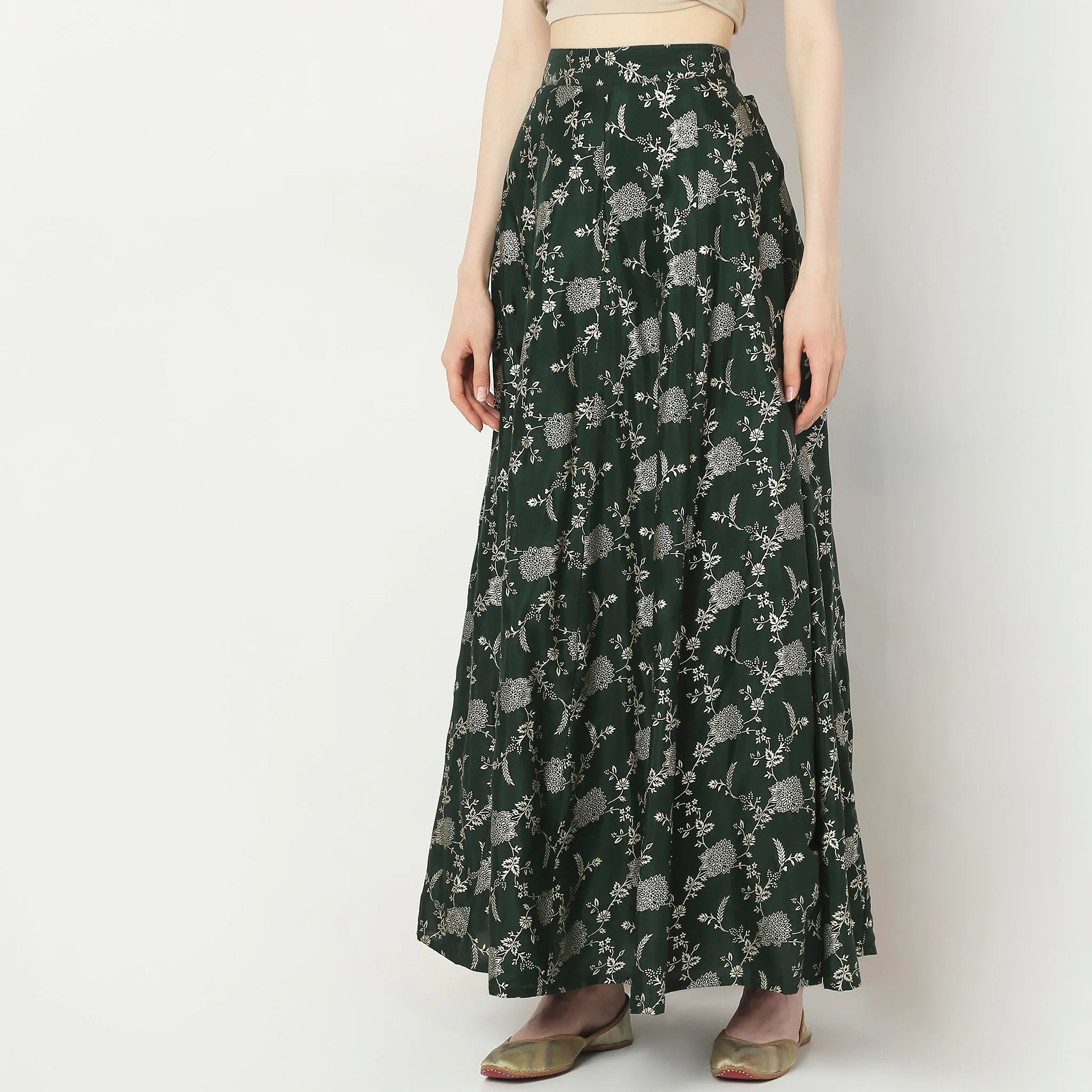 Flare Fit Full Length Skirt - Image 5