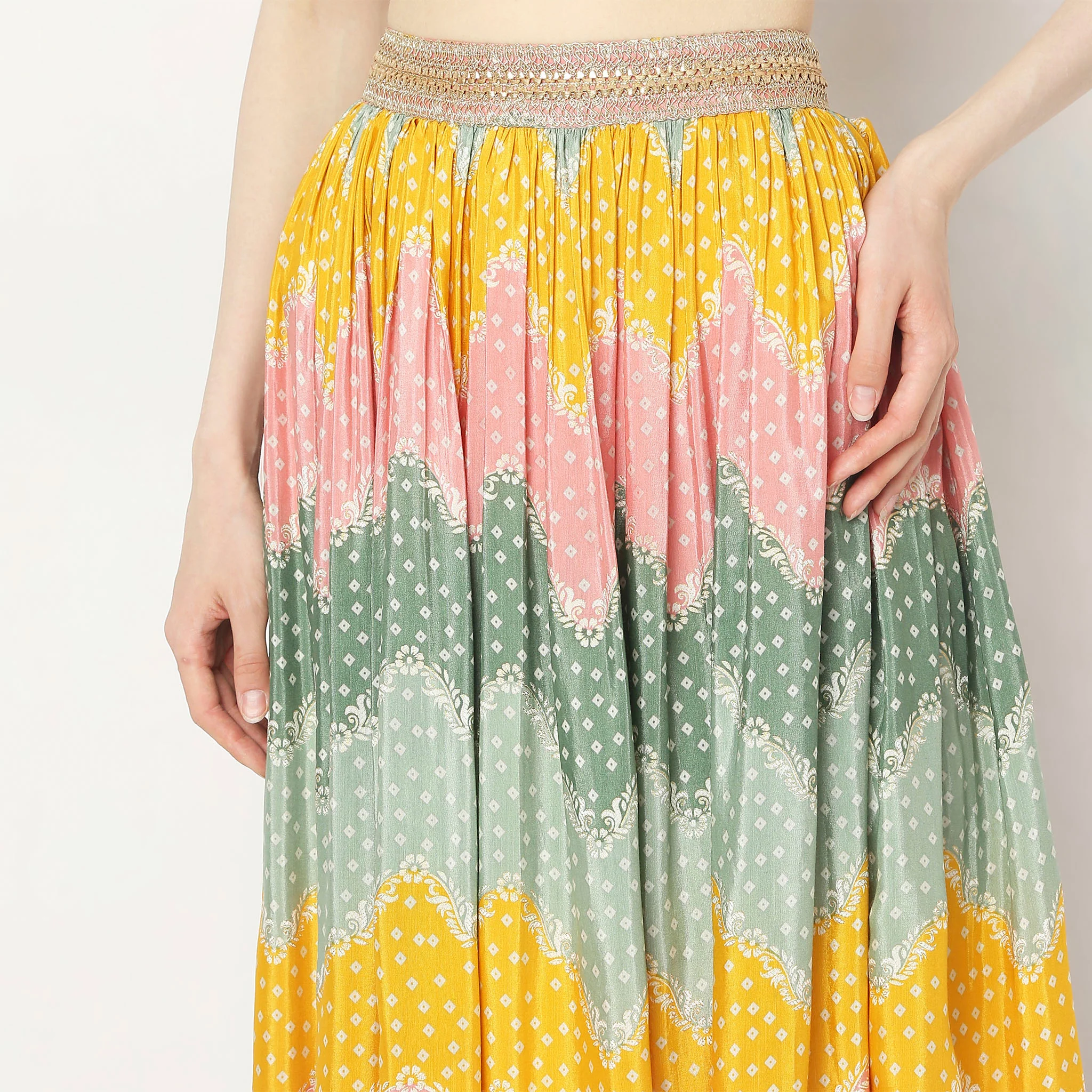 Flare Fit Full Length Skirt - Image 4