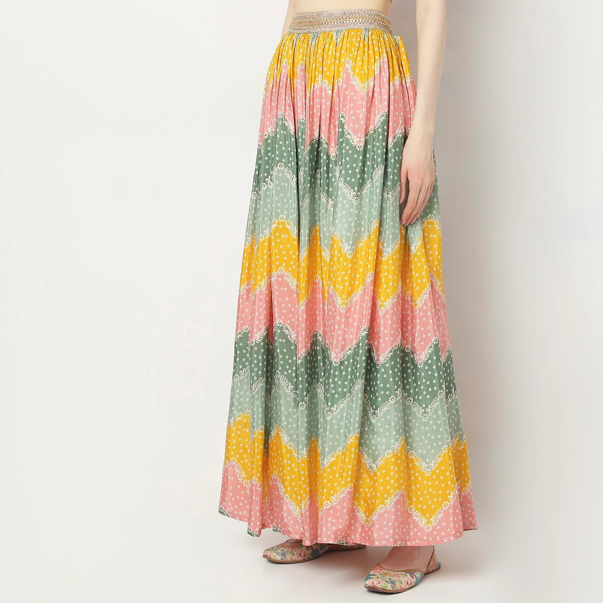 Flare Fit Full Length Skirt - Image 5