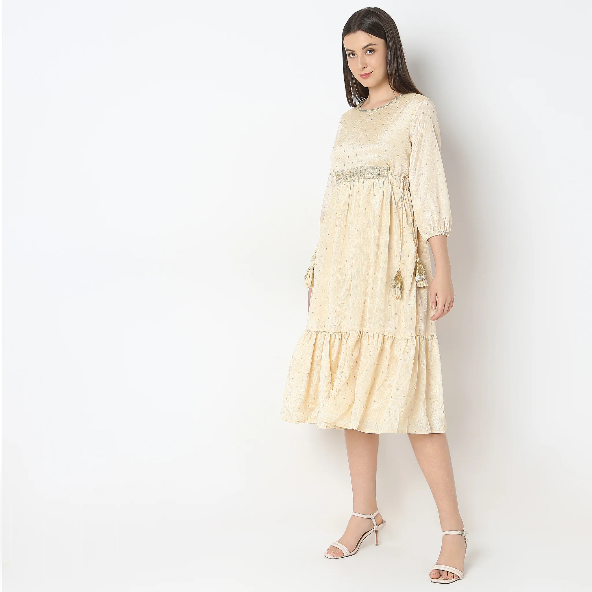 Flare Fit Printed A-Line Dress - Image 5