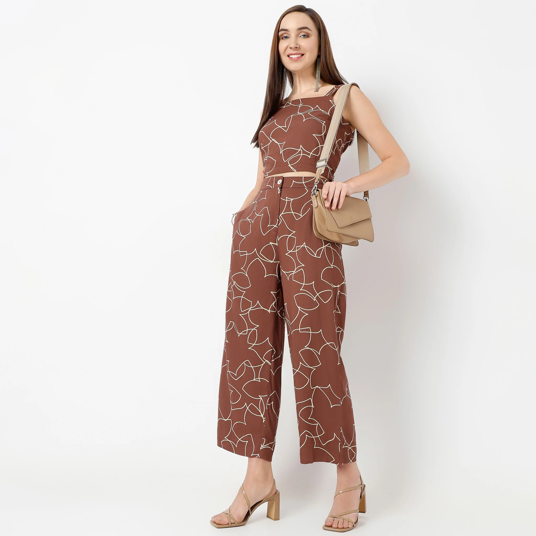 Ankle Length Flare Fit Printed Culottes