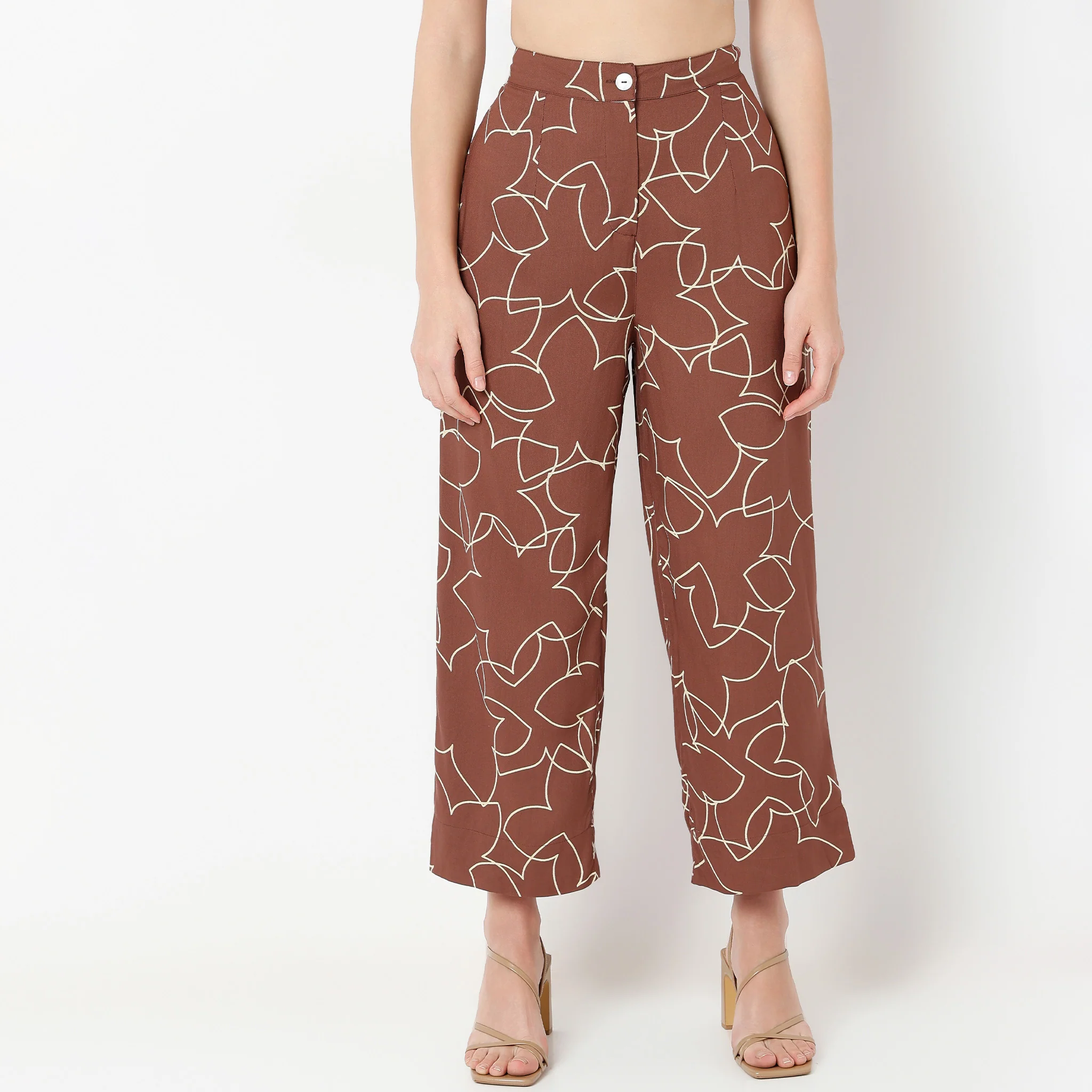 Ankle Length Flare Fit Printed Culottes - Image 2