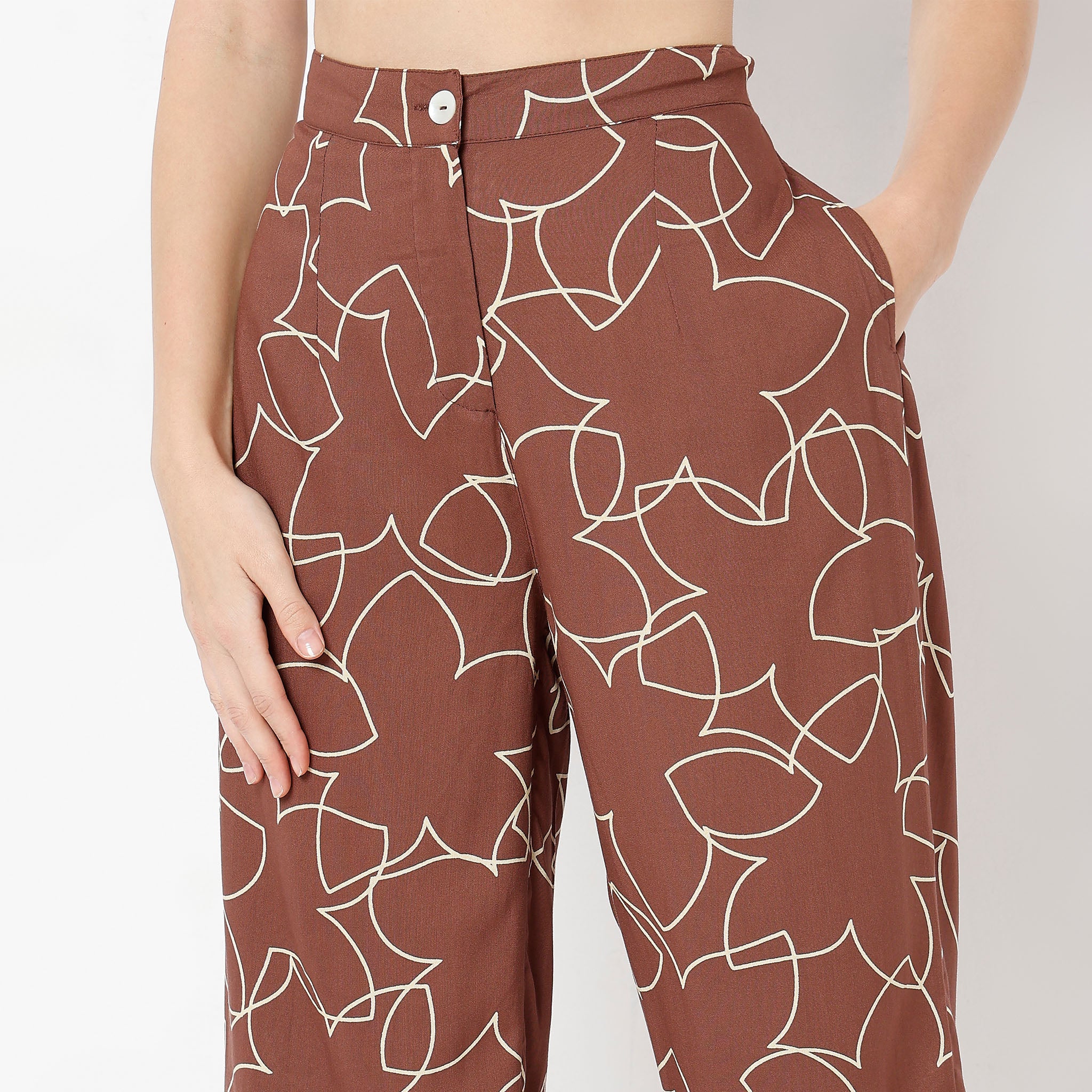 Ankle Length Flare Fit Printed Culottes - Image 4