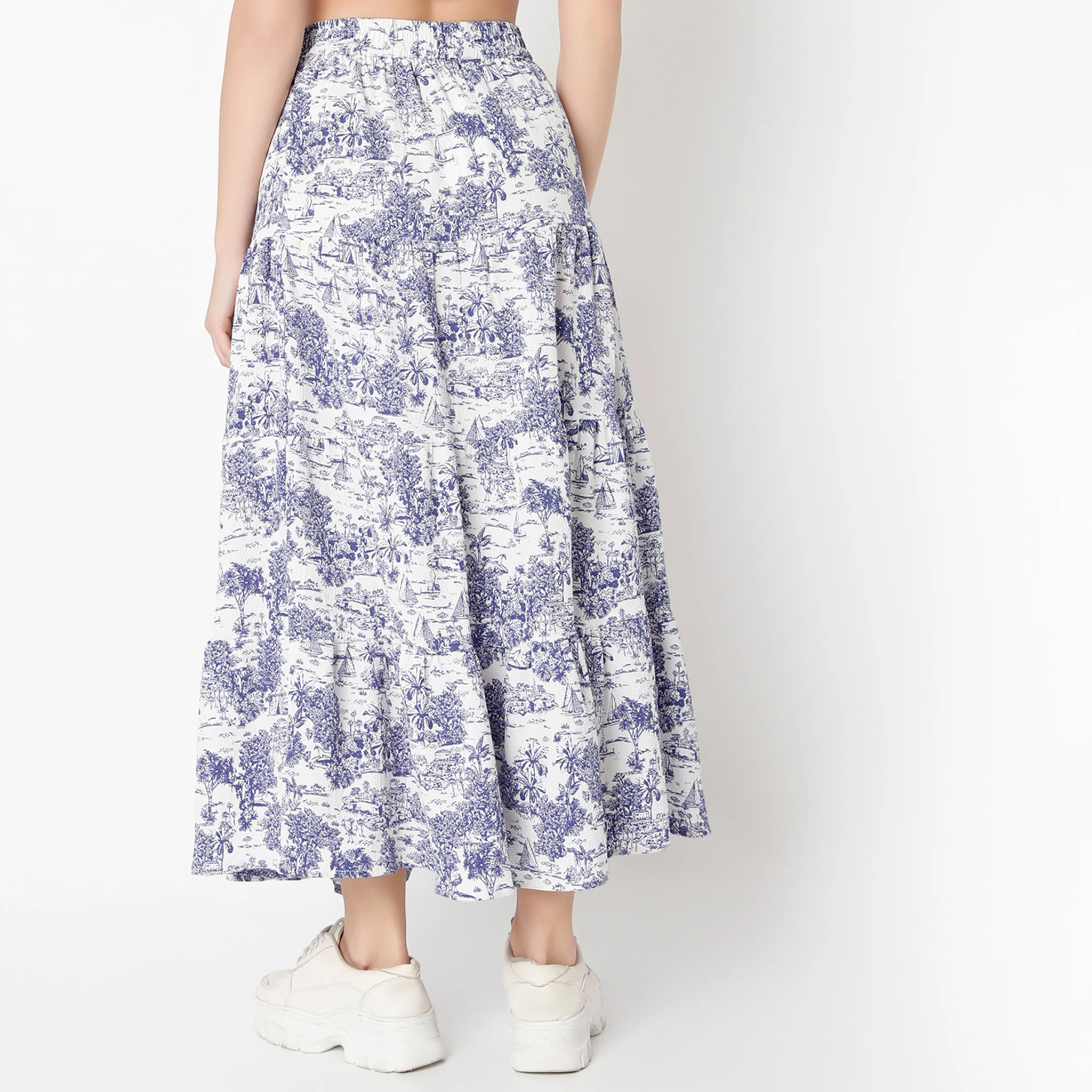 Ankle Length Flare Fit Printed Betty Skirts - Image 3