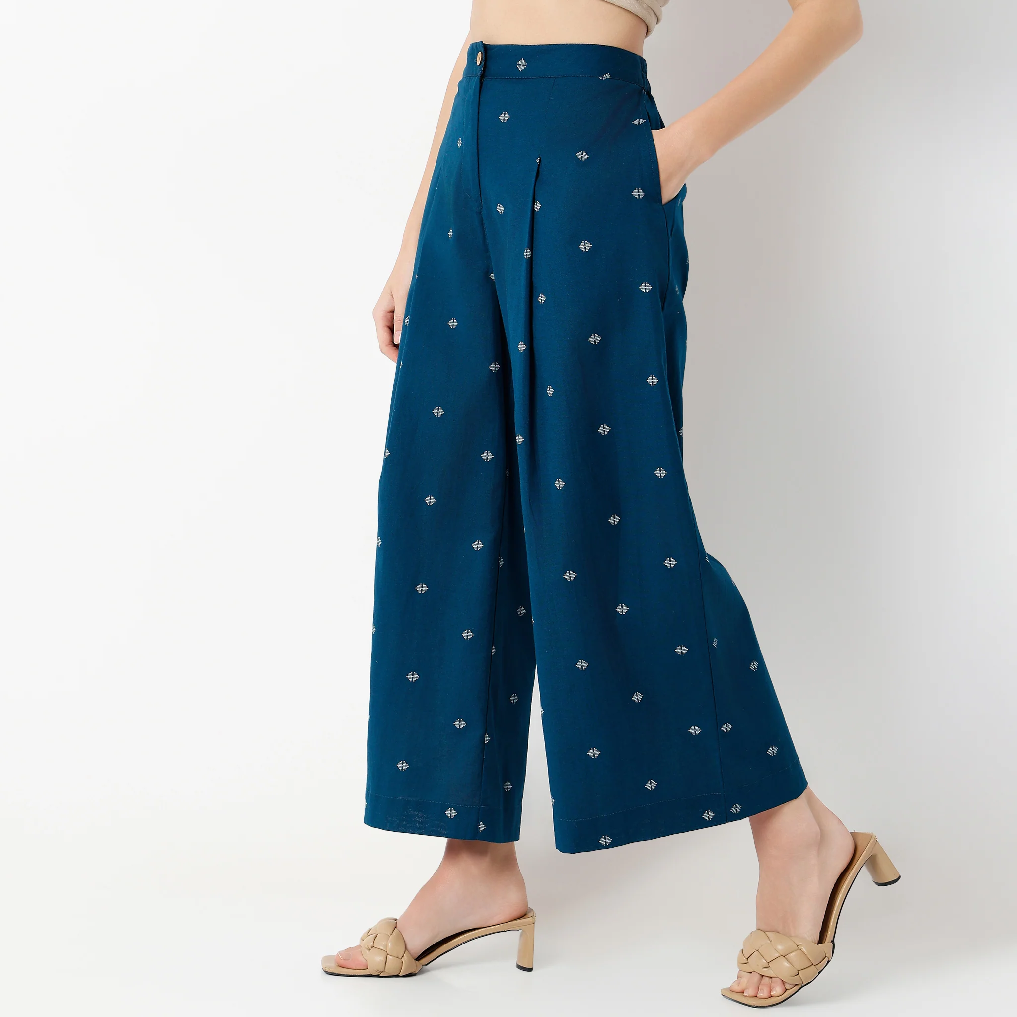 Ankle Length Flare Fit Printed Pants - Image 5
