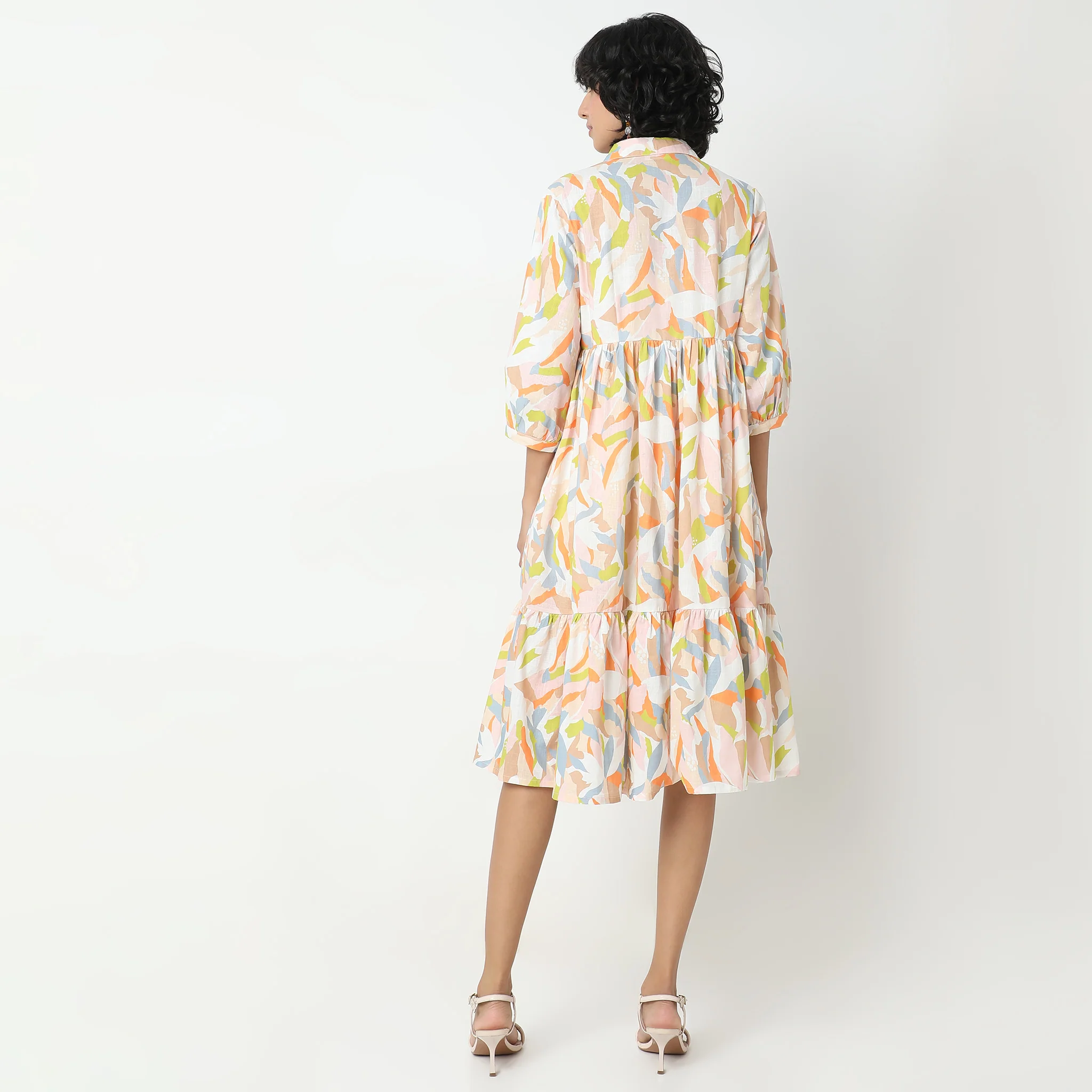 Flare Fit Printed Dress - Image 3