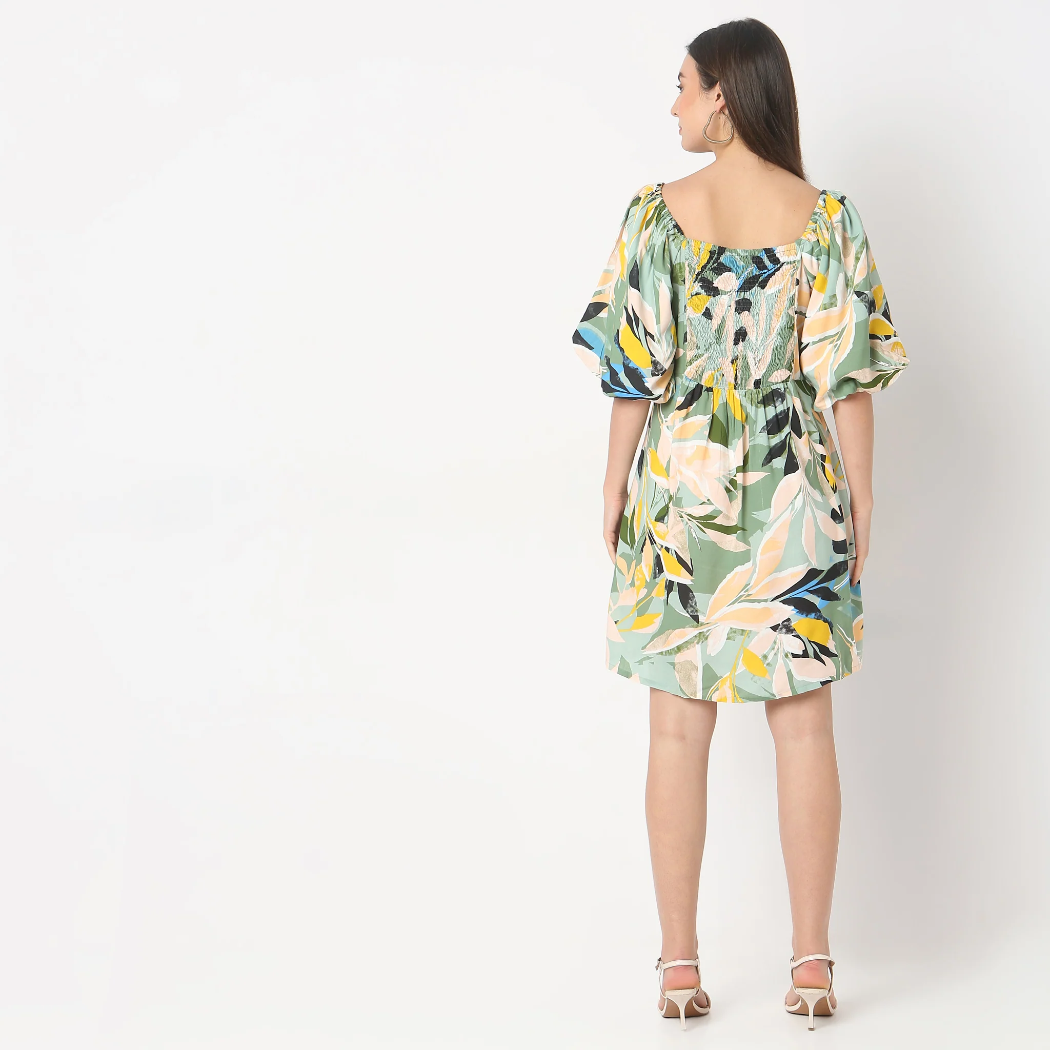 Flare Fit Printed Dress - Image 3
