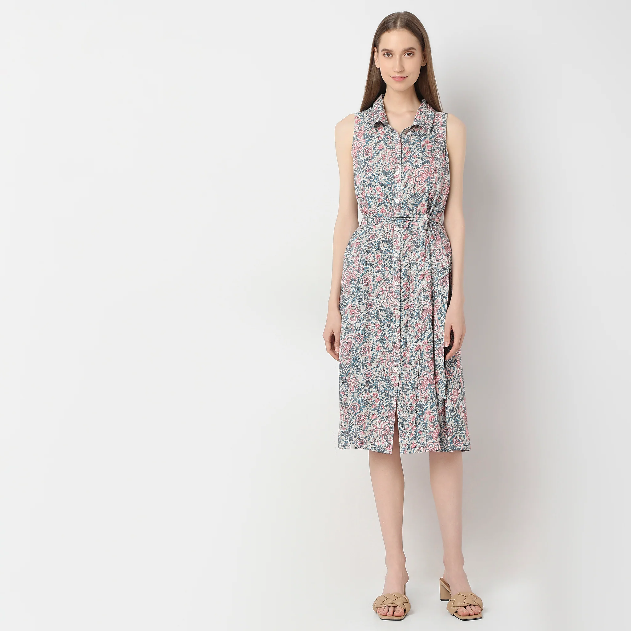 Flare Fit Printed Dress - Image 2