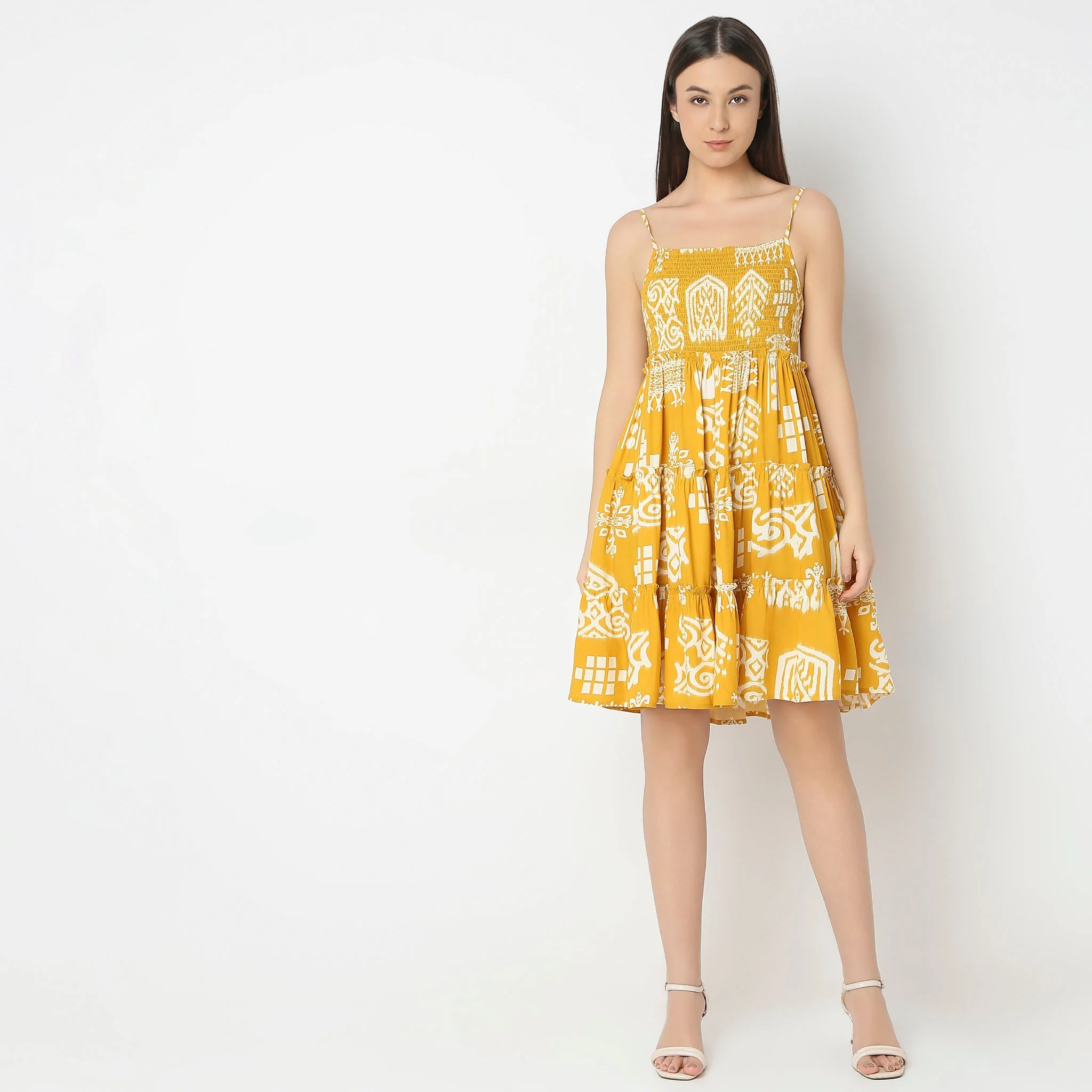Flare Fit Printed Dress - Image 2