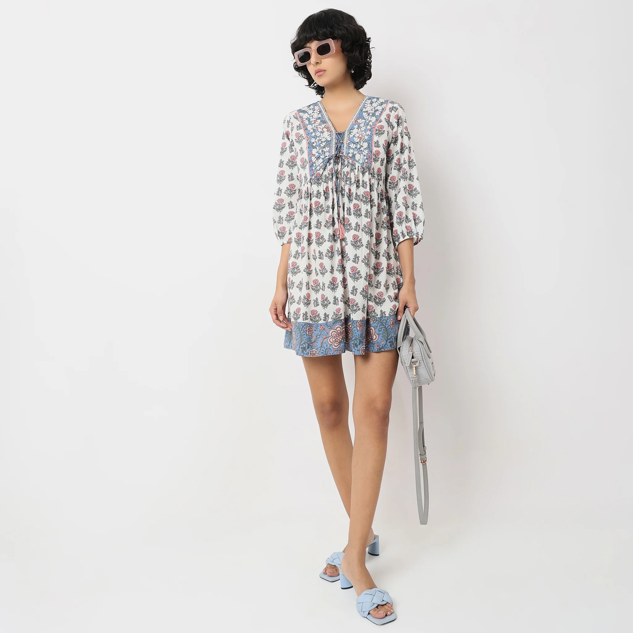 Flare Fit Printed Dress