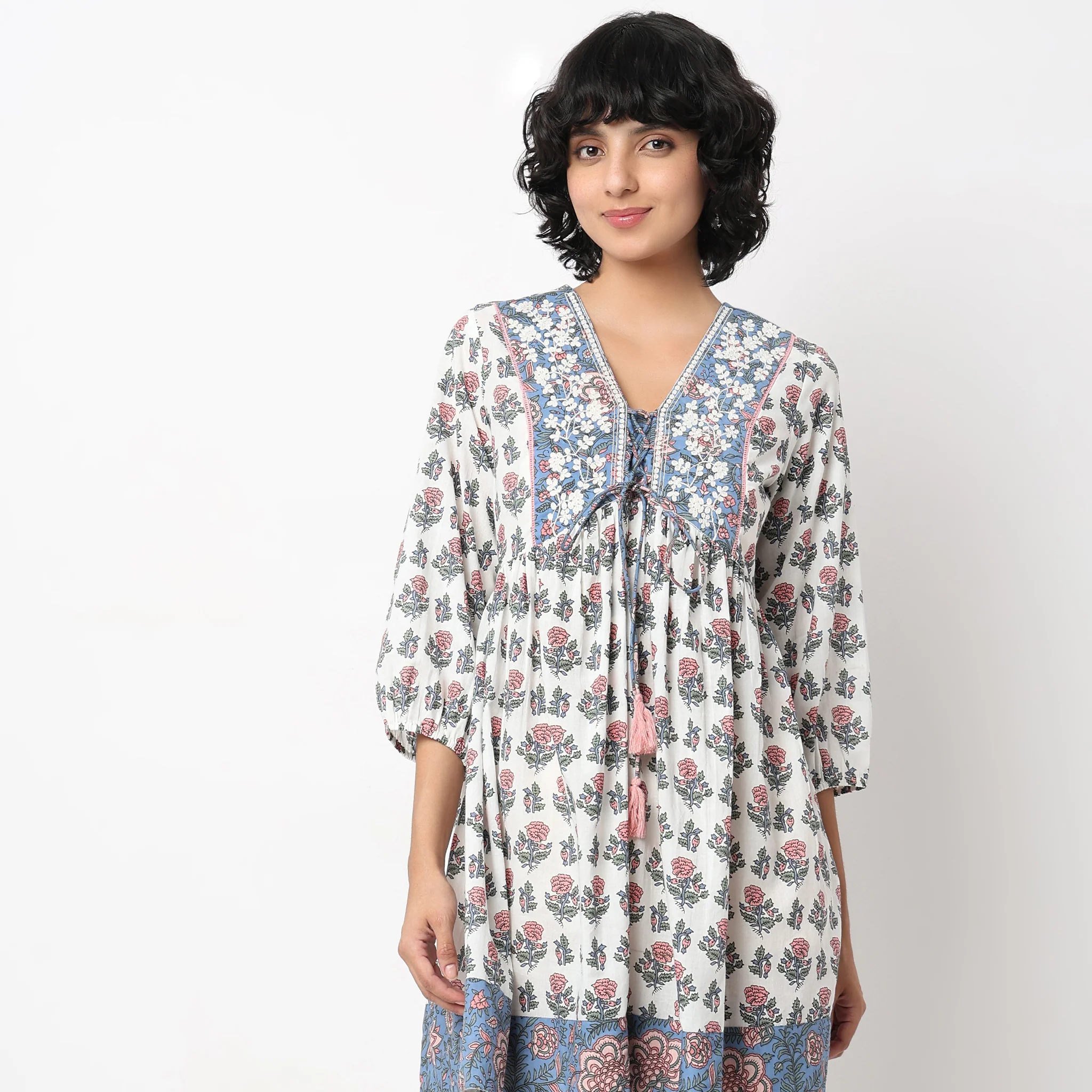 Flare Fit Printed Dress - Image 2