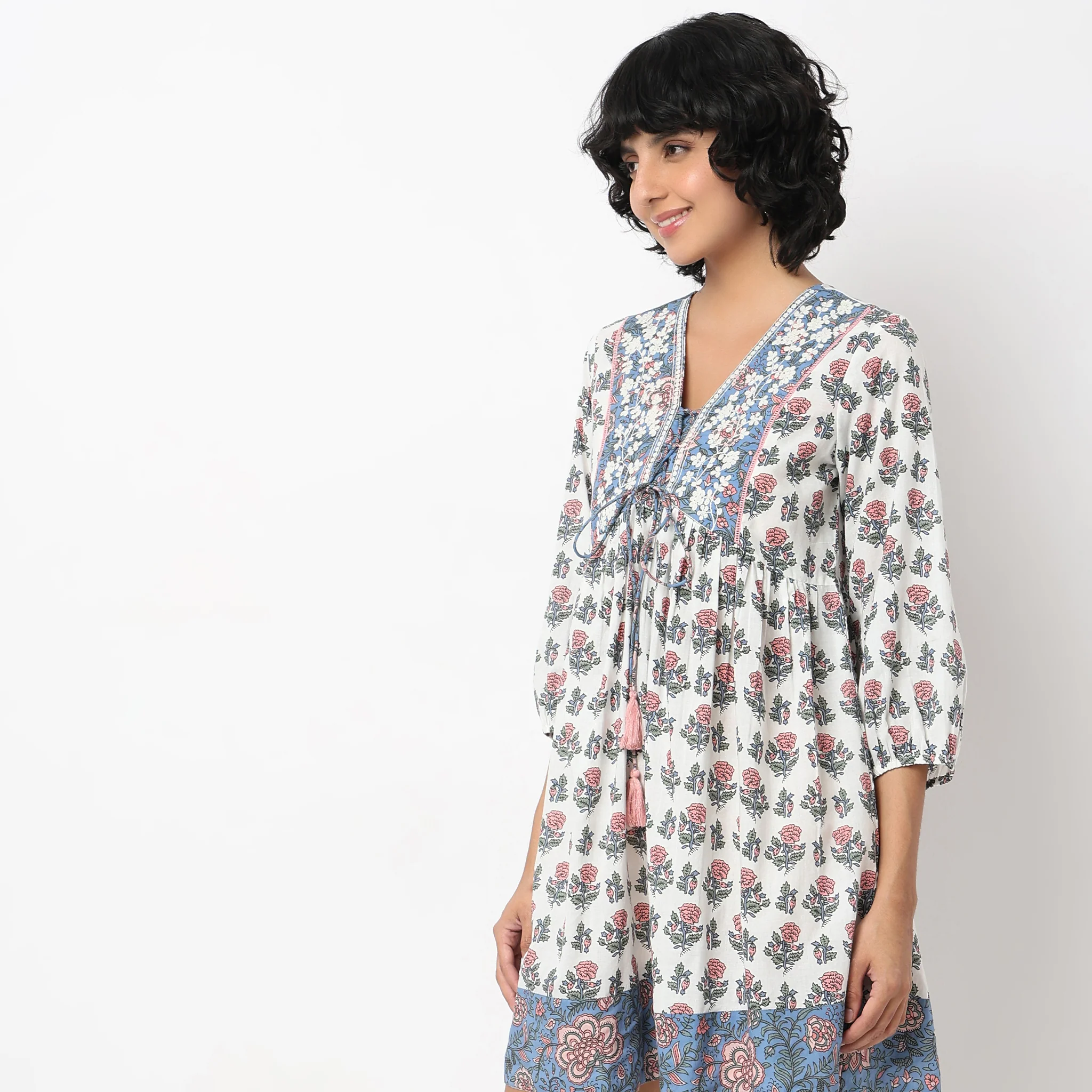 Flare Fit Printed Dress - Image 5