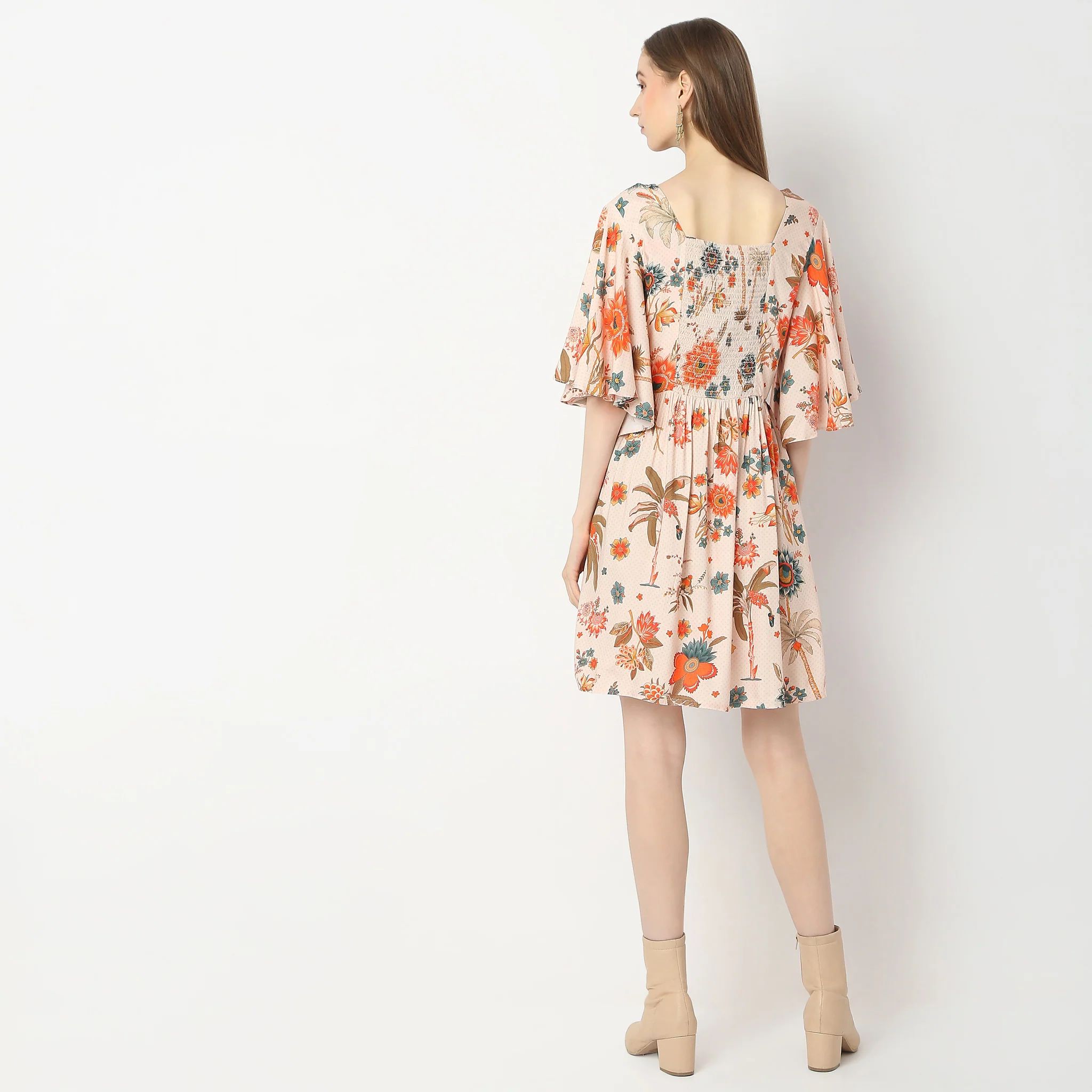 Flare Fit Printed Dress - Image 3