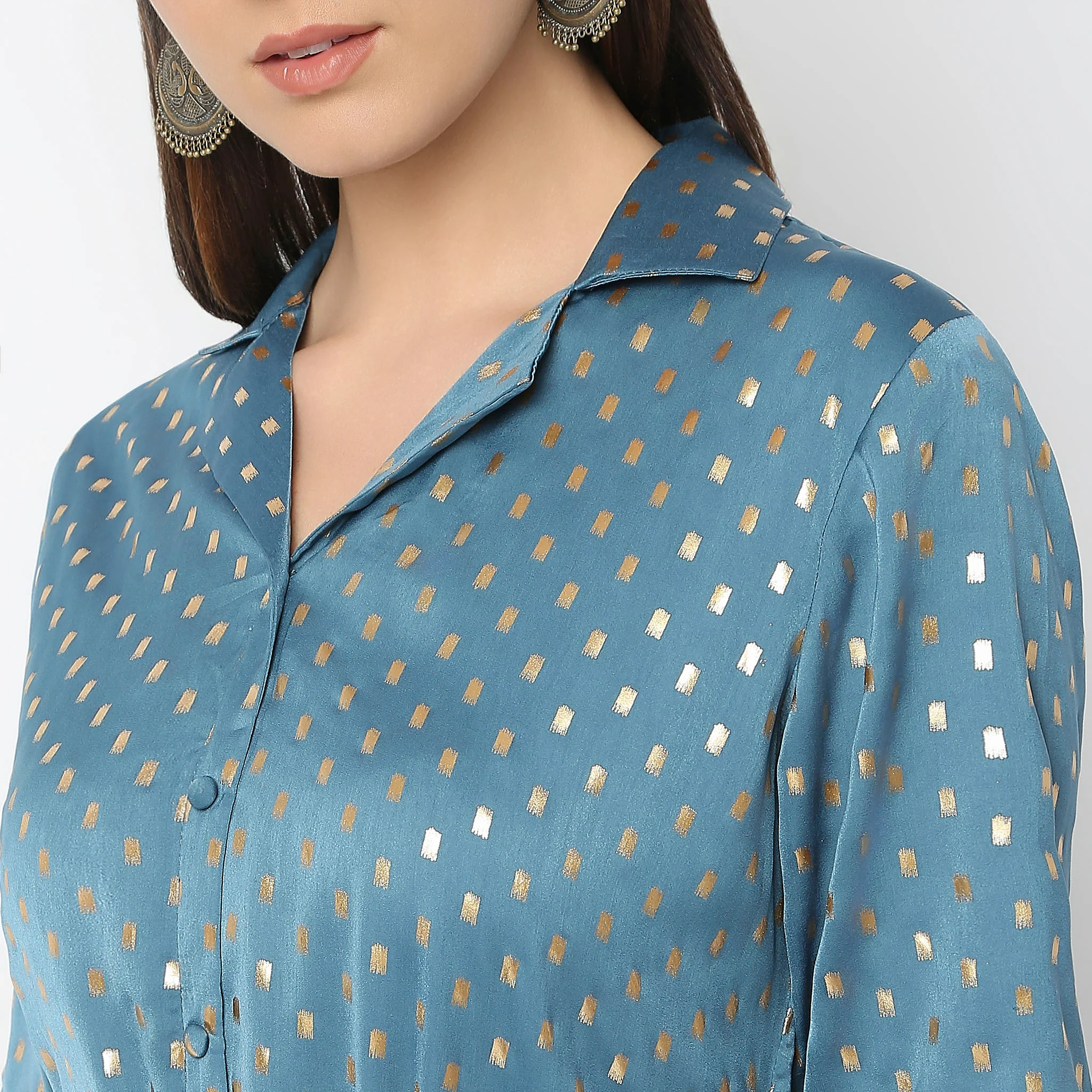 Flare Fit Printed Dress - Image 4